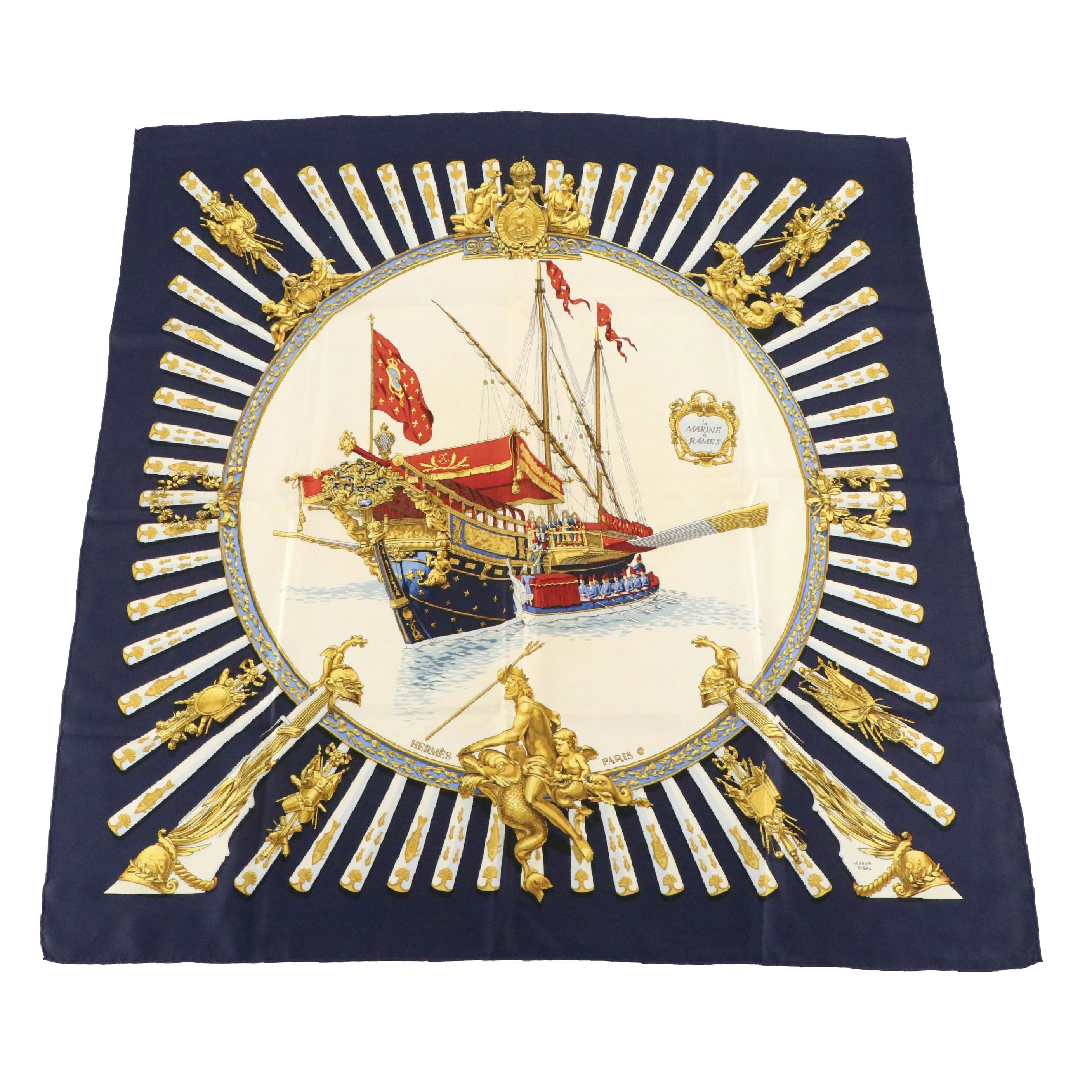 Hermès "Soirée de Gala" Scarf 90 in Silk Twill