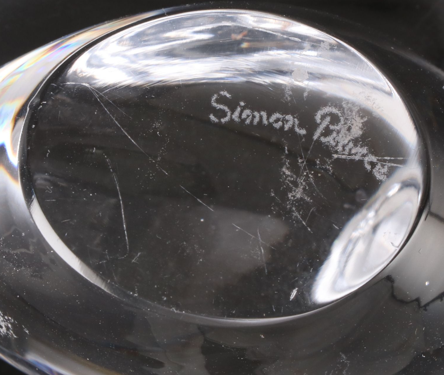 Simon Pearce Bird Paperweights, and Crystal Beadwork Flowers on Matte Gold Lamp