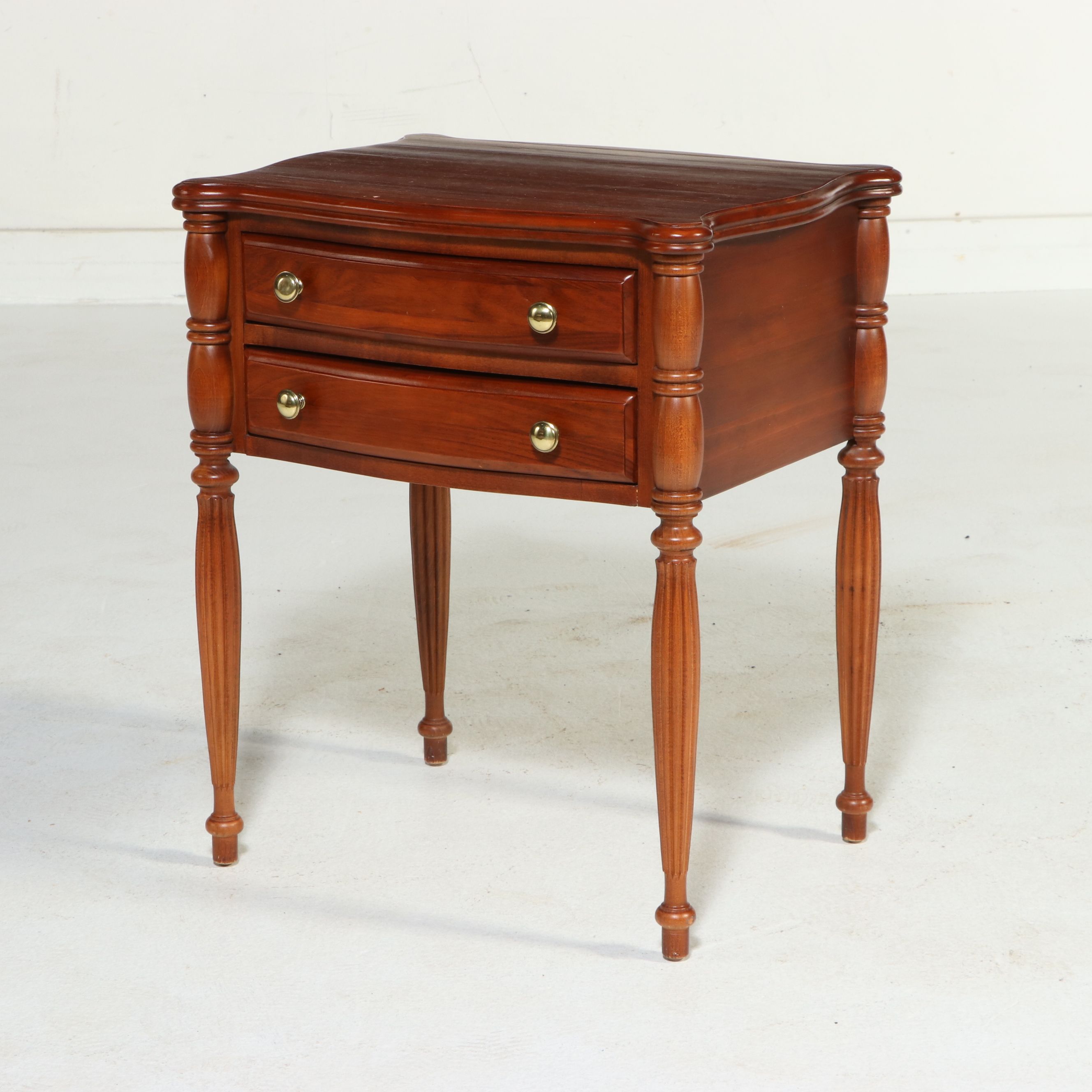 Lexington Sheraton Style Cherry Two-Drawer Nightstand
