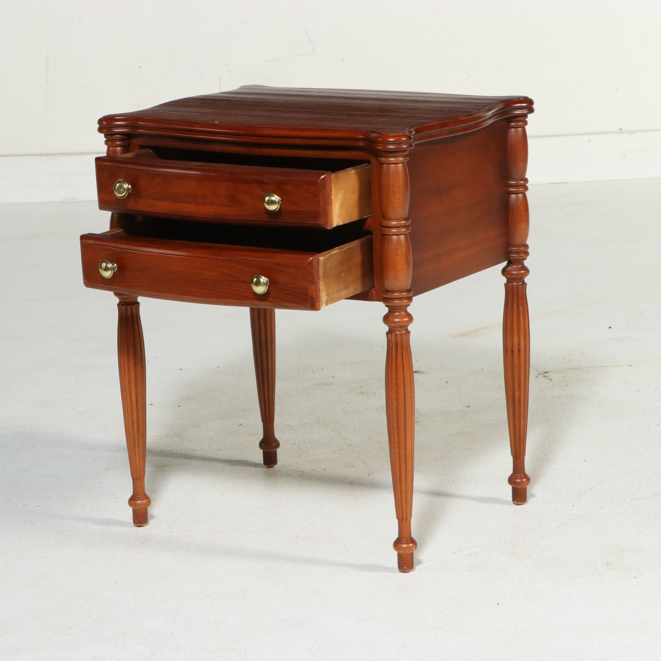 Lexington Sheraton Style Cherry Two-Drawer Nightstand