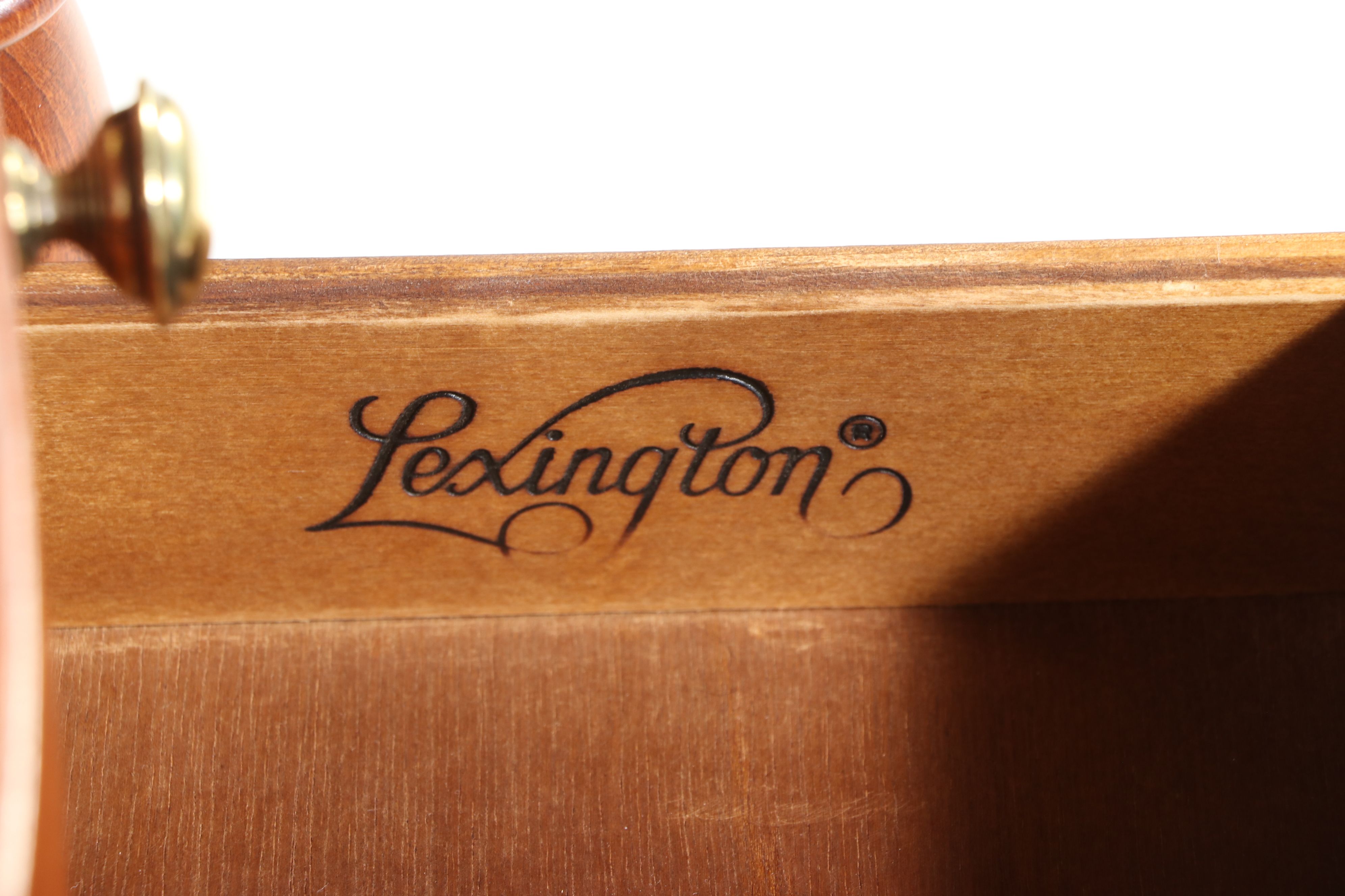 Lexington Sheraton Style Cherry Two-Drawer Nightstand