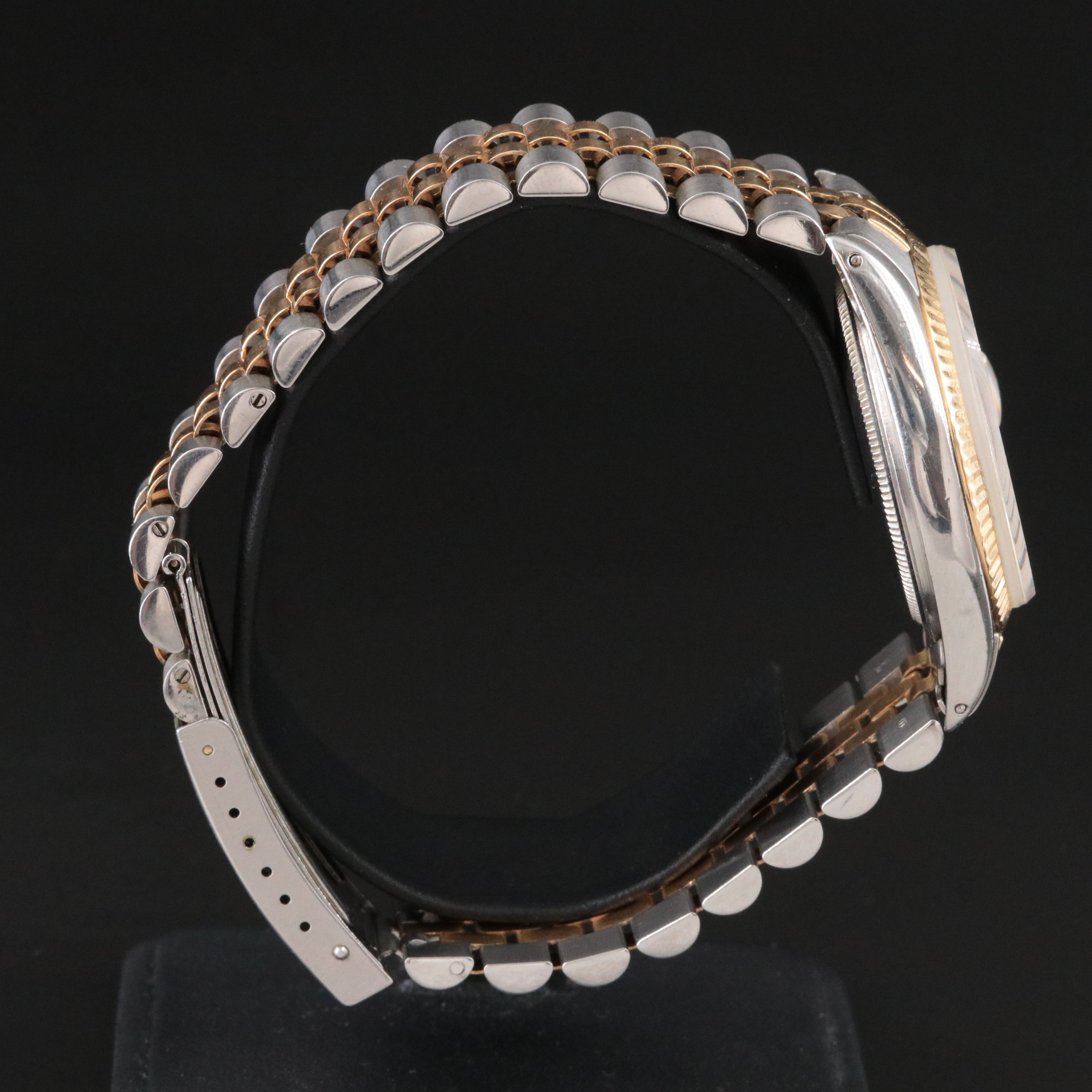 1971 Rolex Pie Pan Dial Datejust Ref. 1601 Custom Two Tone Jubilee Type Band