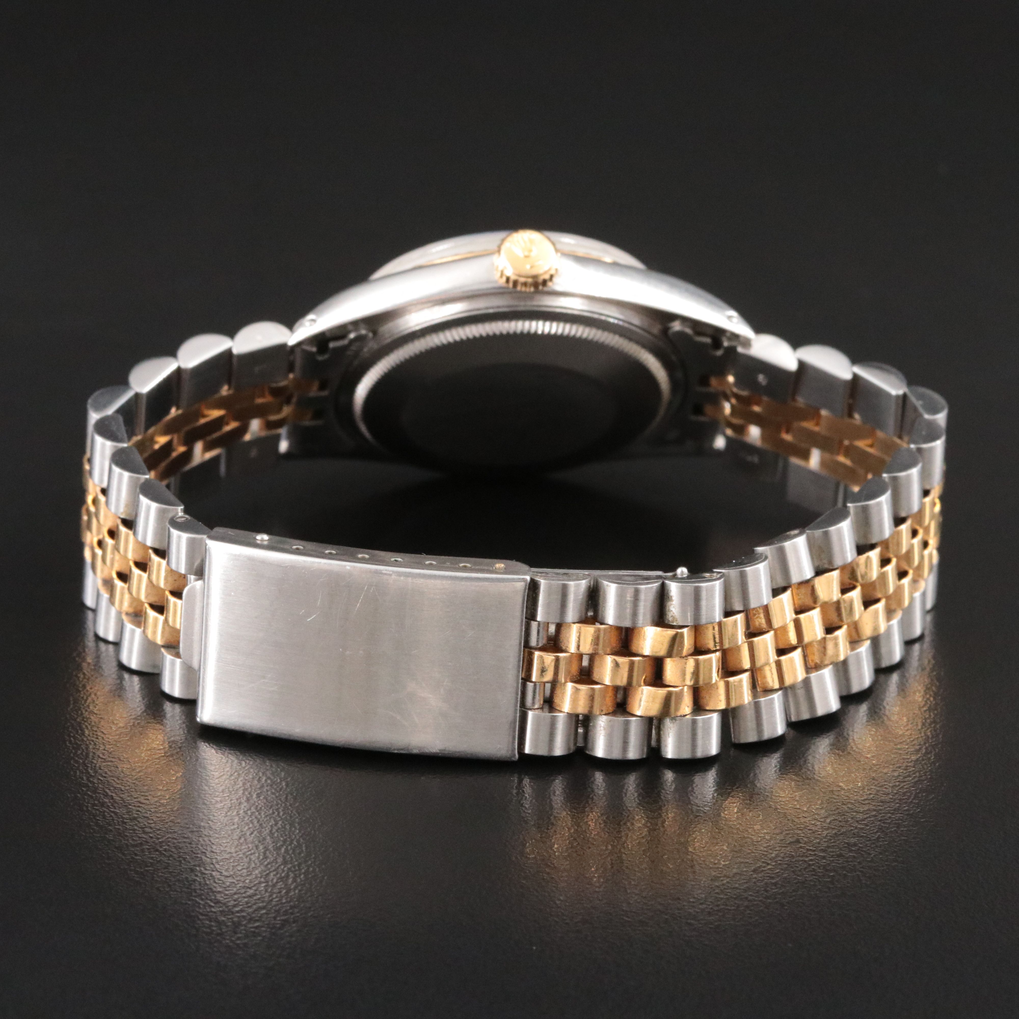 1971 Rolex Pie Pan Dial Datejust Ref. 1601 Custom Two Tone Jubilee Type Band