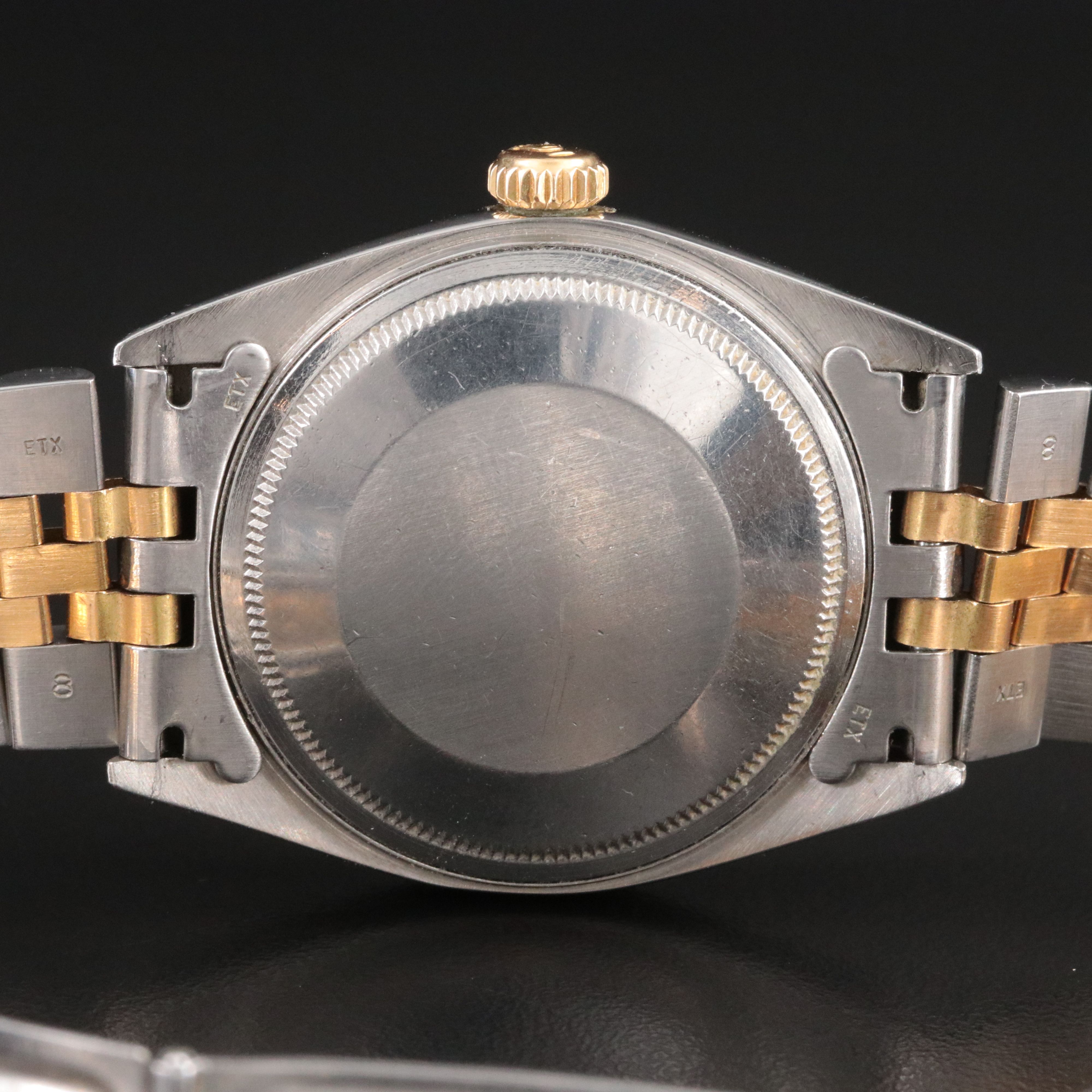 1971 Rolex Pie Pan Dial Datejust Ref. 1601 Custom Two Tone Jubilee Type Band