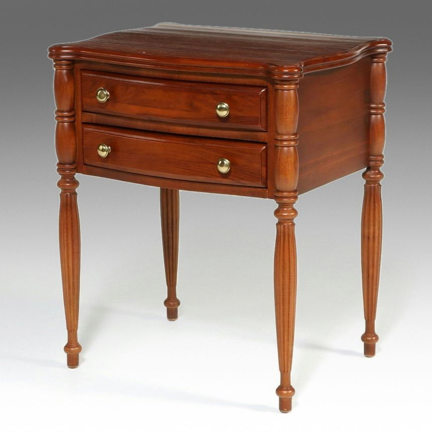 Lexington Sheraton Style Cherry Two-Drawer Nightstand