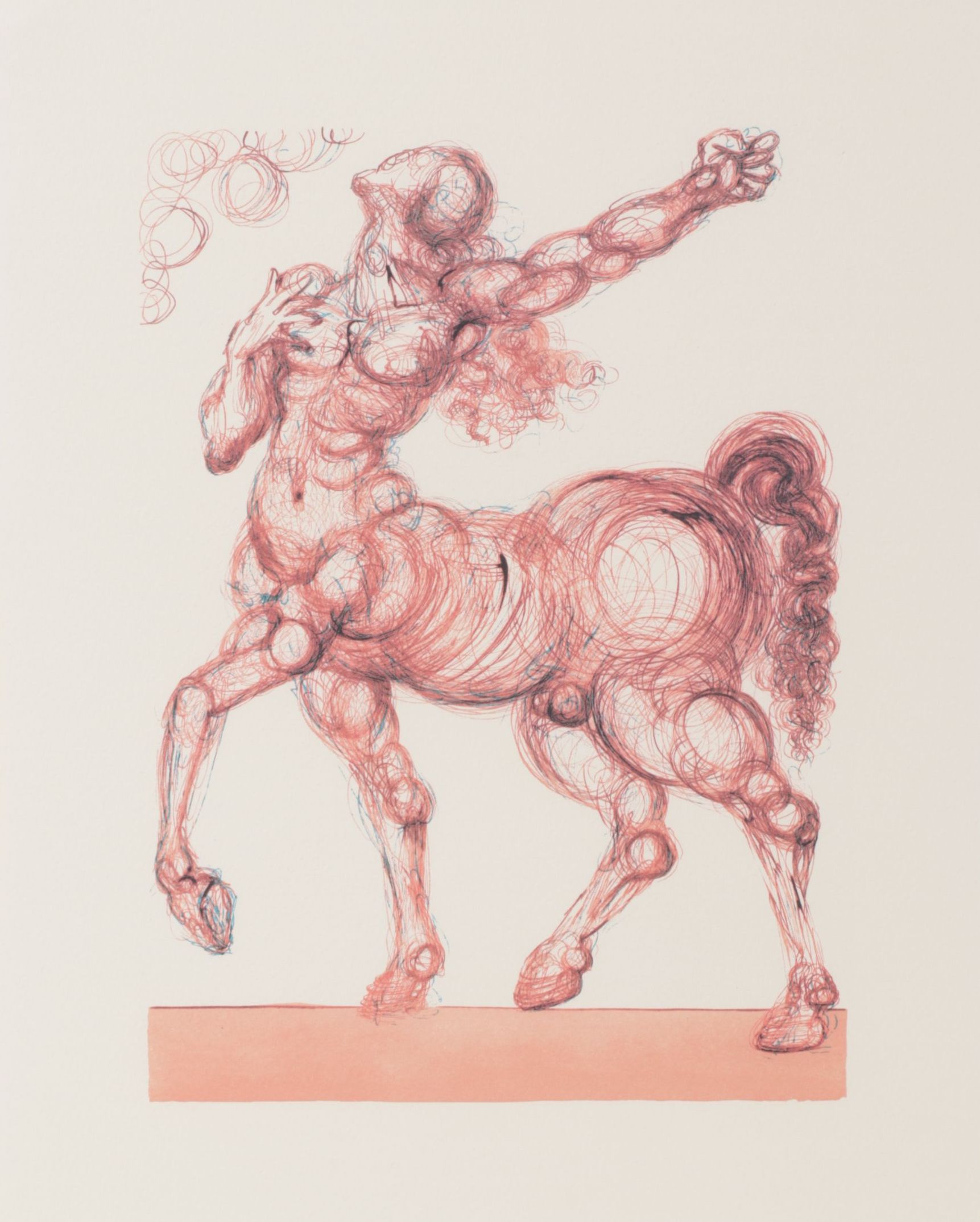 Salvador Dalí Italian Edition of Wood Engraving "Le centaure," 1964