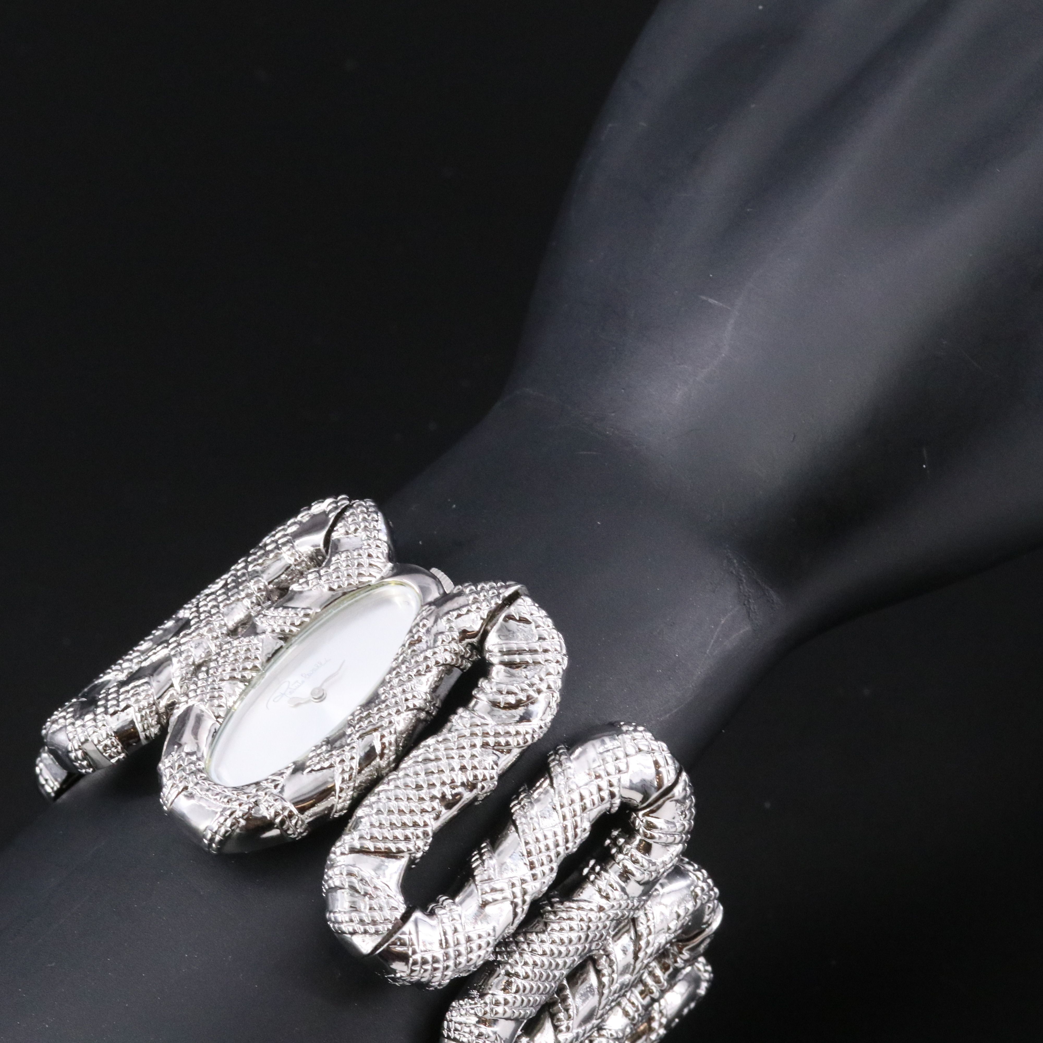 Roberto Cavalli Cleopatra Stainless Steel Silver Tone Watch