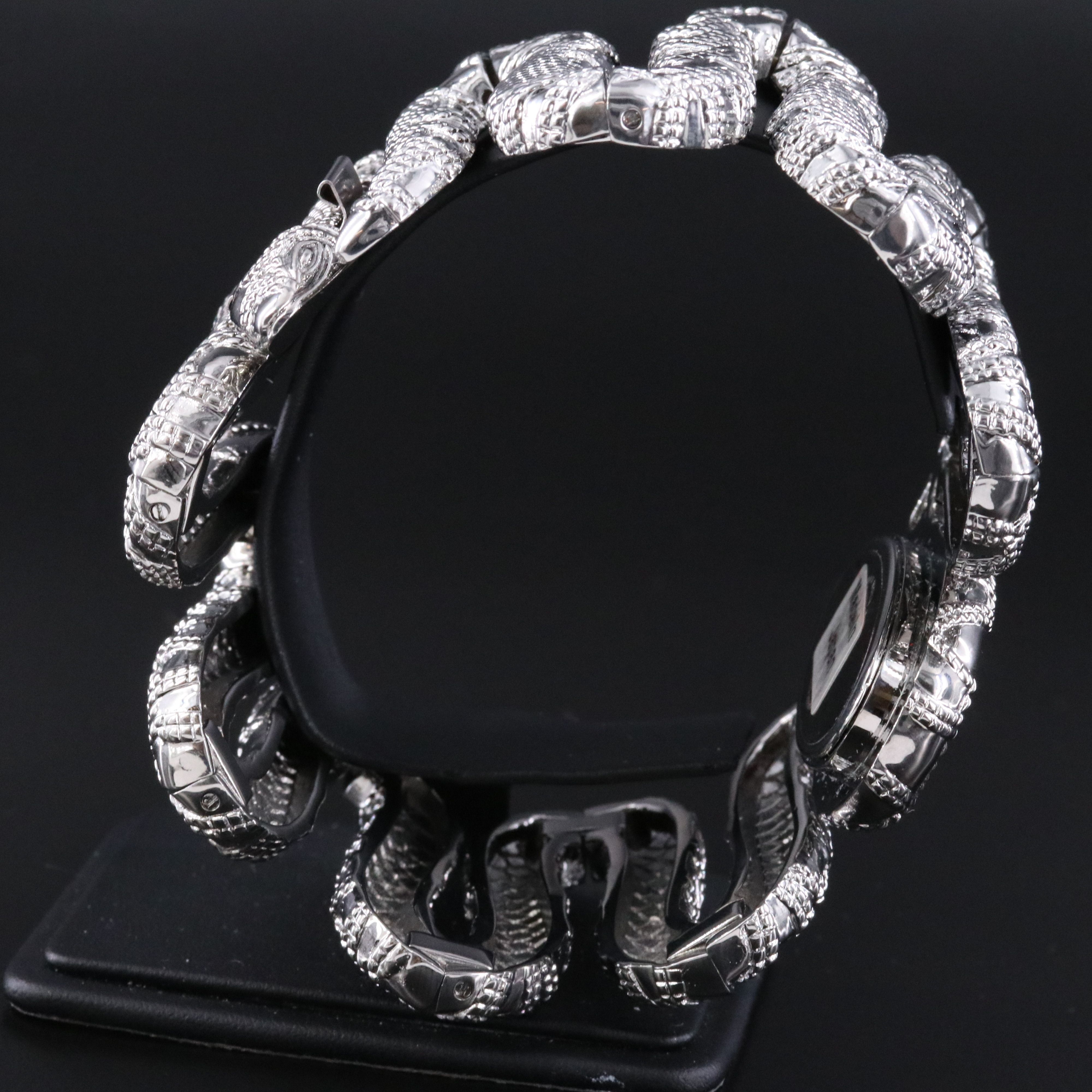 Roberto Cavalli Cleopatra Stainless Steel Silver Tone Watch