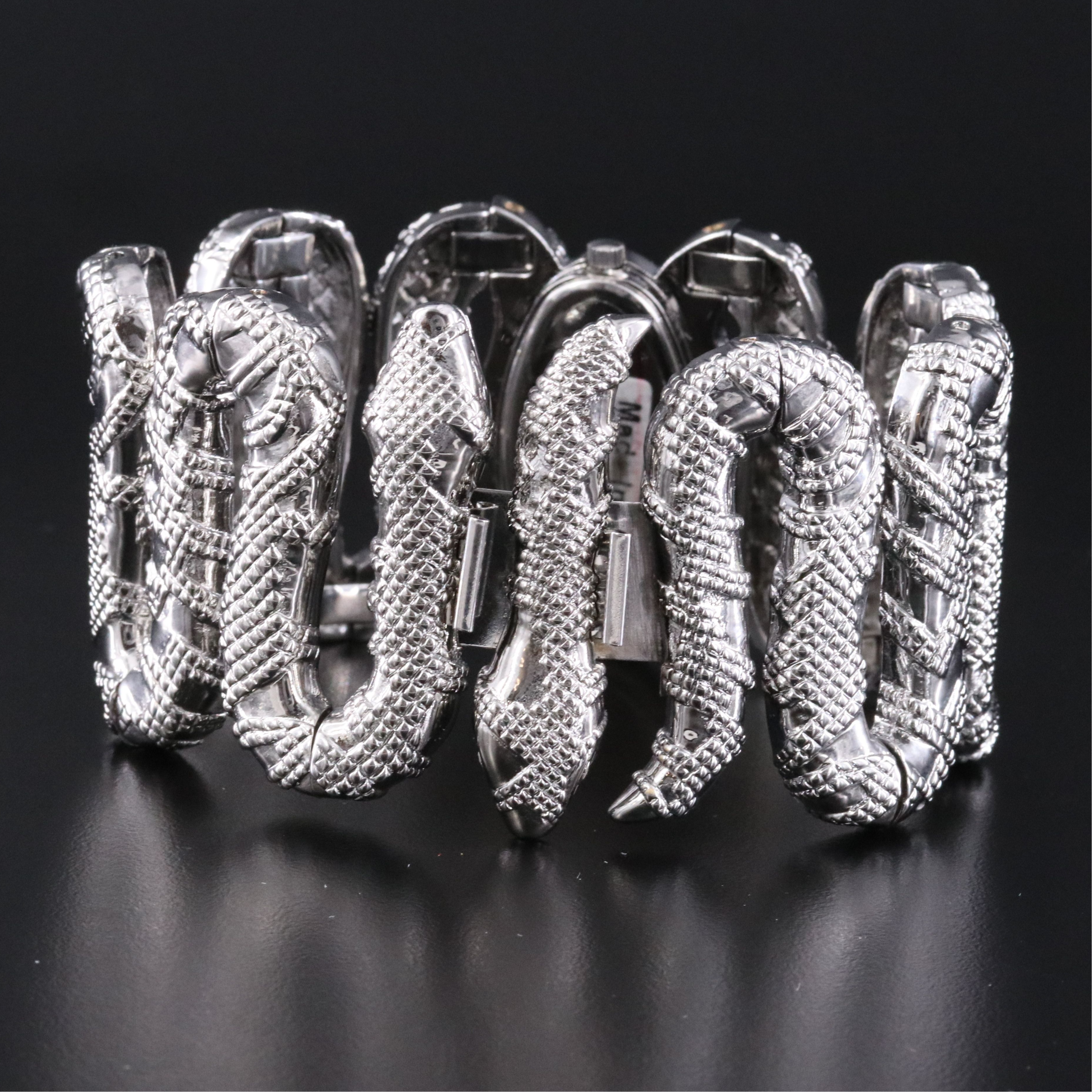 Roberto Cavalli Cleopatra Stainless Steel Silver Tone Watch