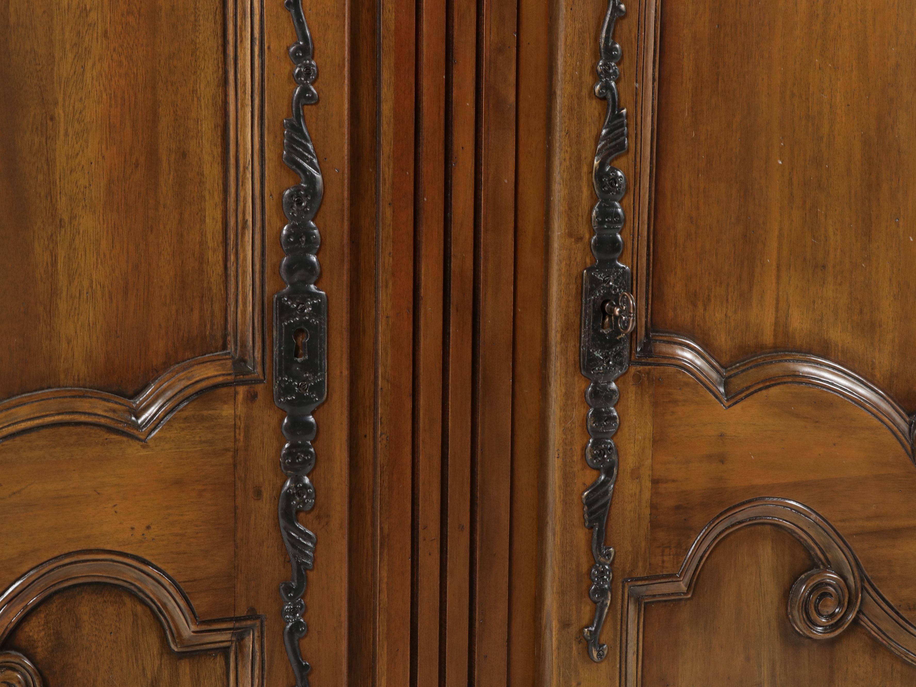 Marie Albert French Provincial Style Wooden Inlaid Armoire