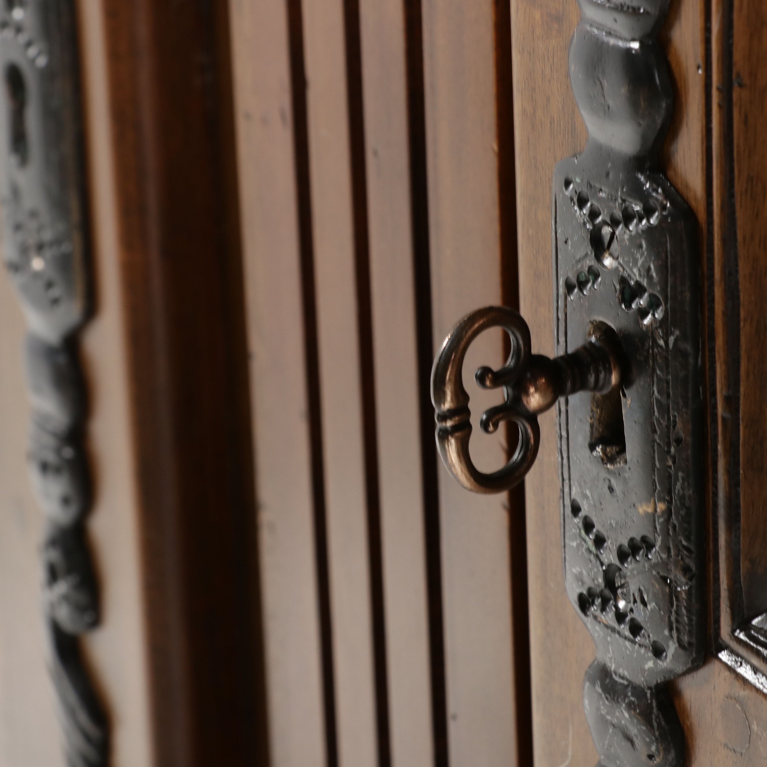 Marie Albert French Provincial Style Wooden Inlaid Armoire
