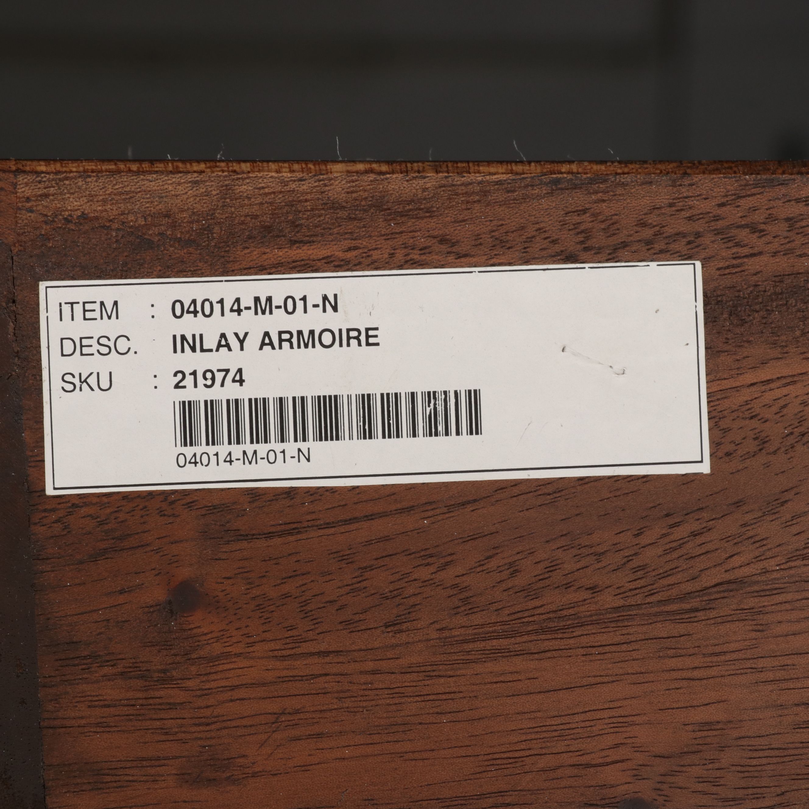 Marie Albert French Provincial Style Wooden Inlaid Armoire