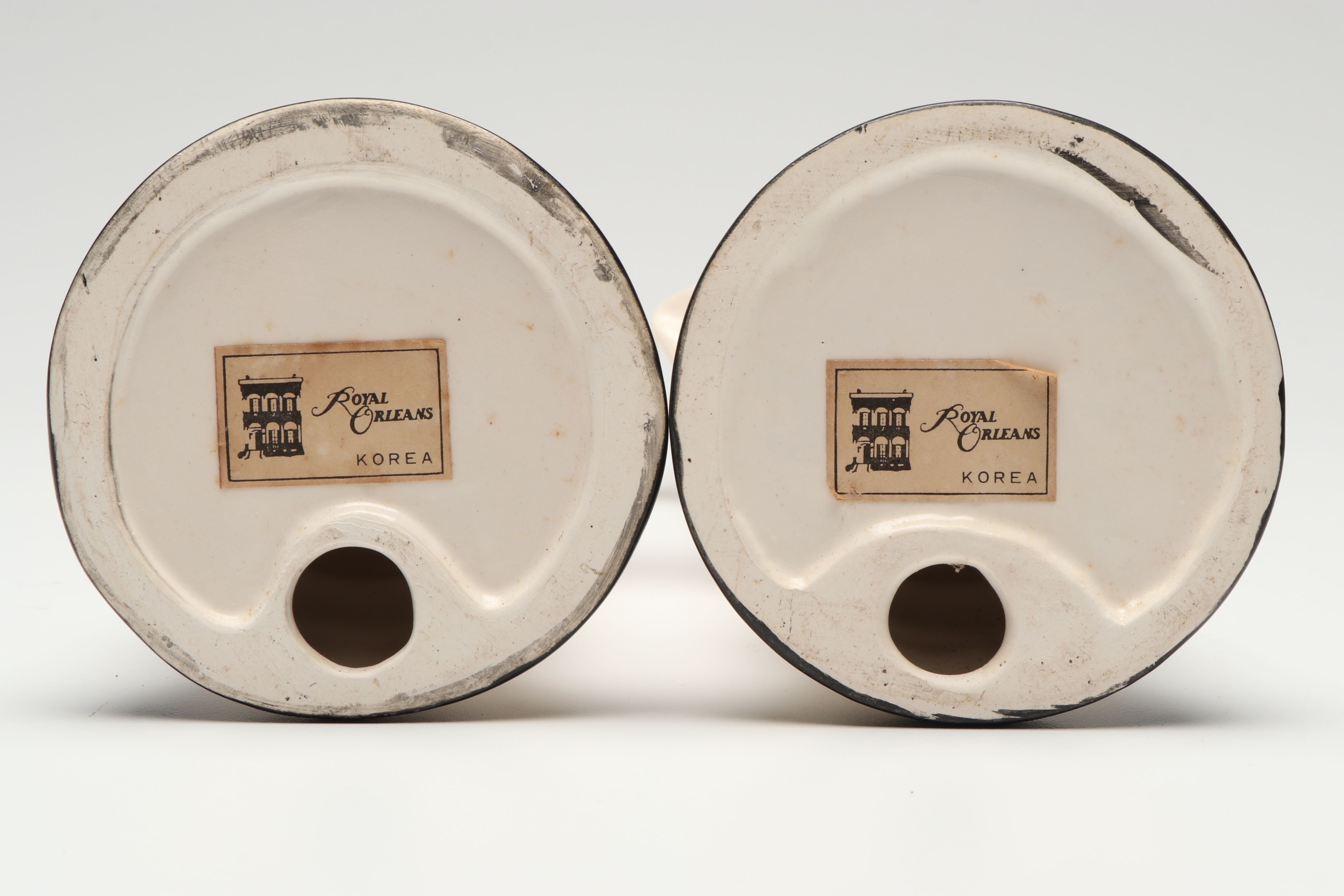 Royal Orleans Korean Guanyin Ceramic Figures, Mid to Late 20th C.