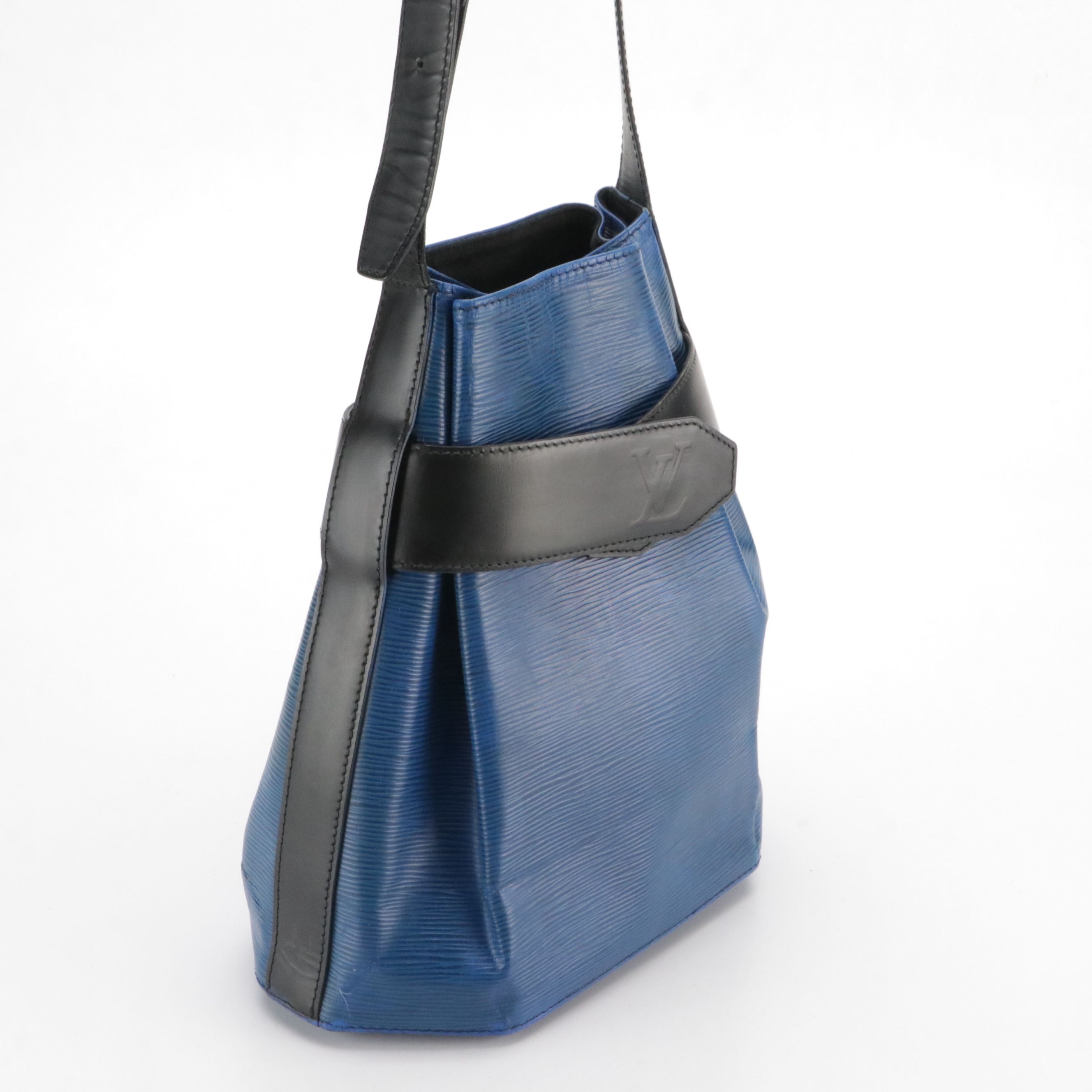 Louis Vuitton Bicolor Epi and Smooth Leather Sac d'Epaule Shoulder Bag