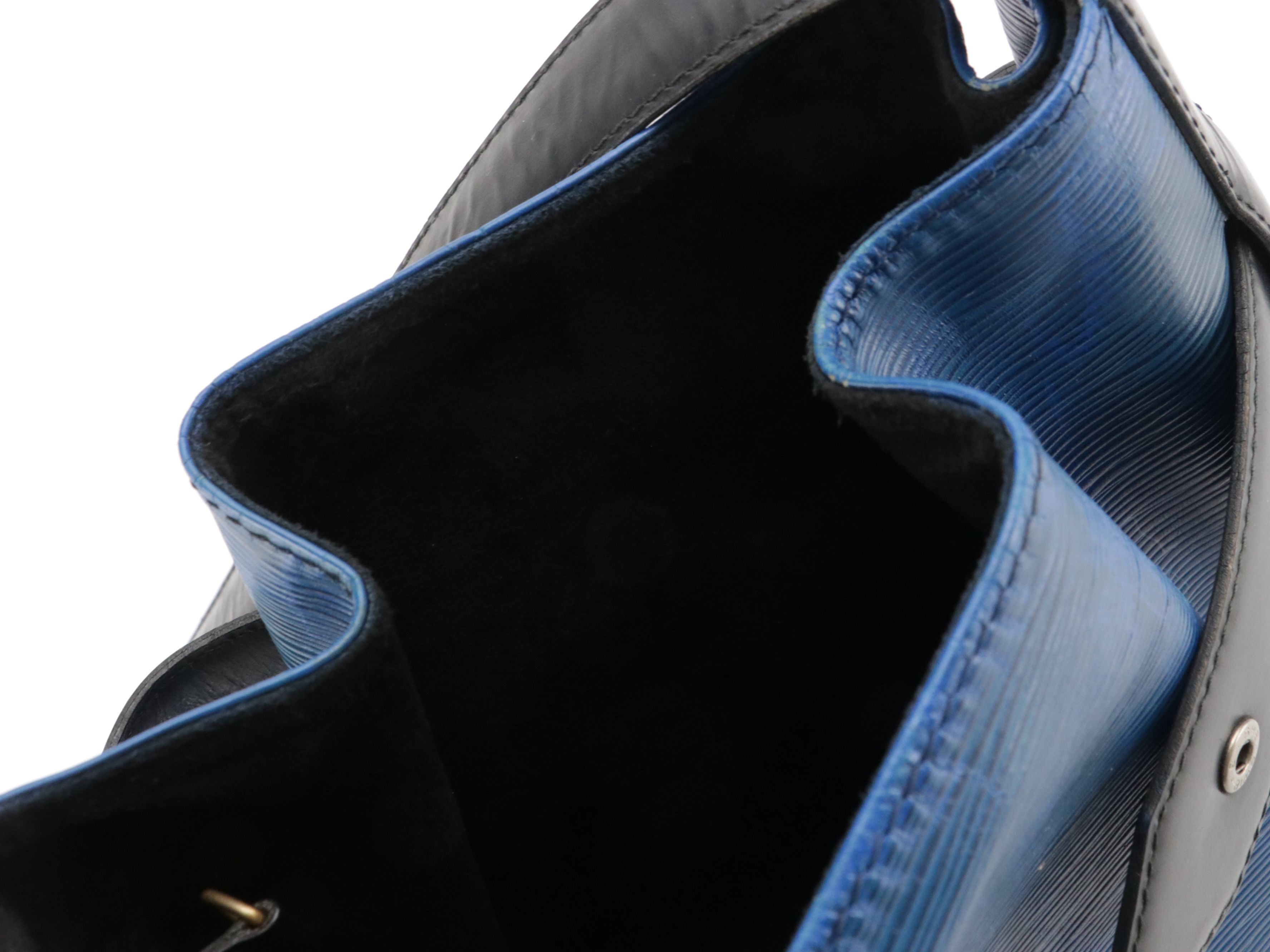 Louis Vuitton Bicolor Epi and Smooth Leather Sac d'Epaule Shoulder Bag