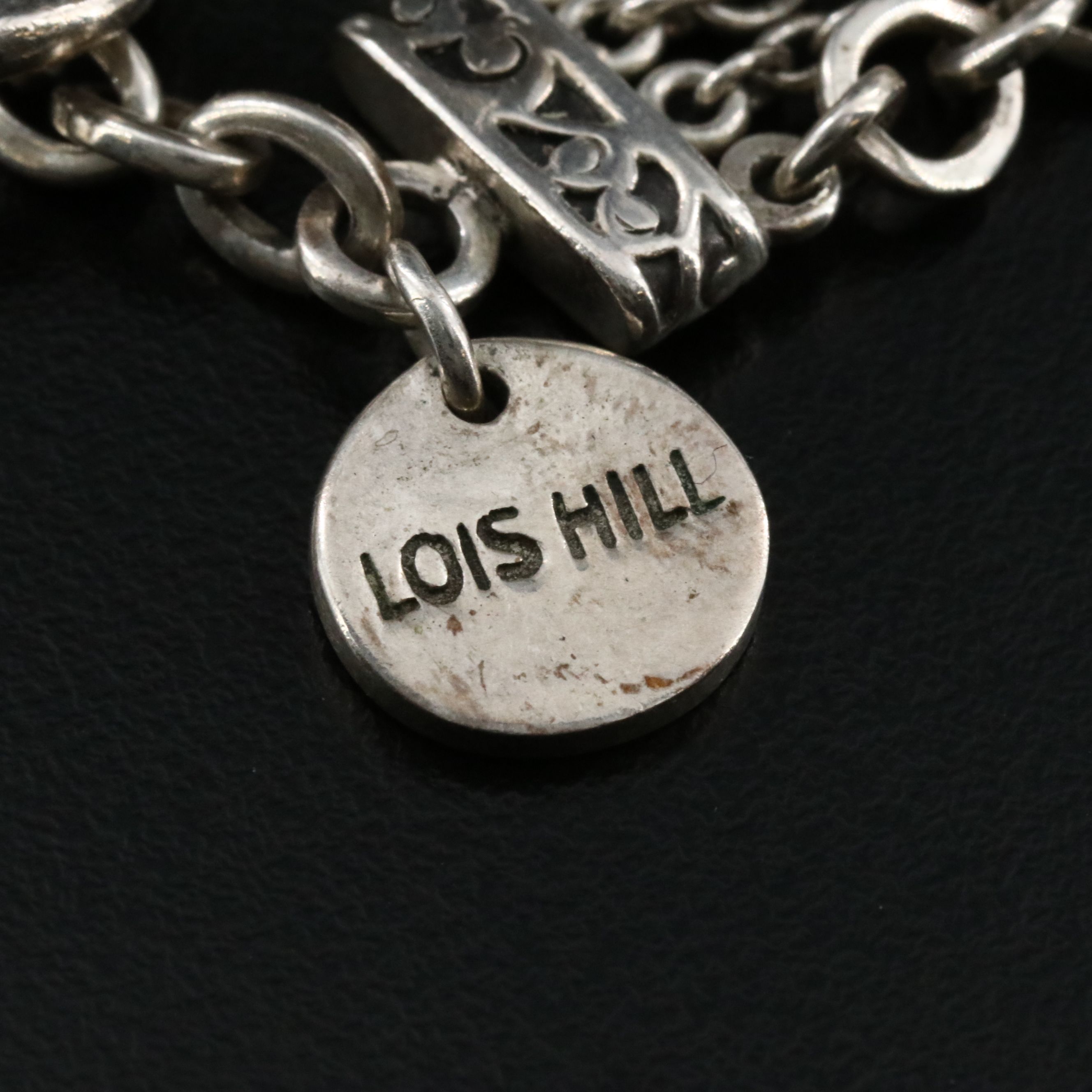 Lois Hill Sterling Tiered Necklace with Scroll Accents