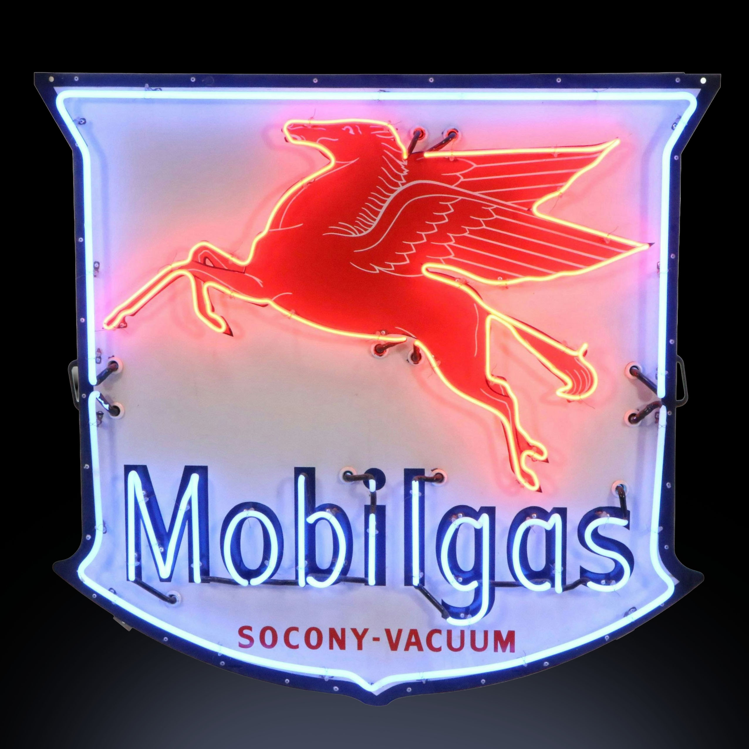 Mobilgas Socony-Vacuum Advertising Neon Sign