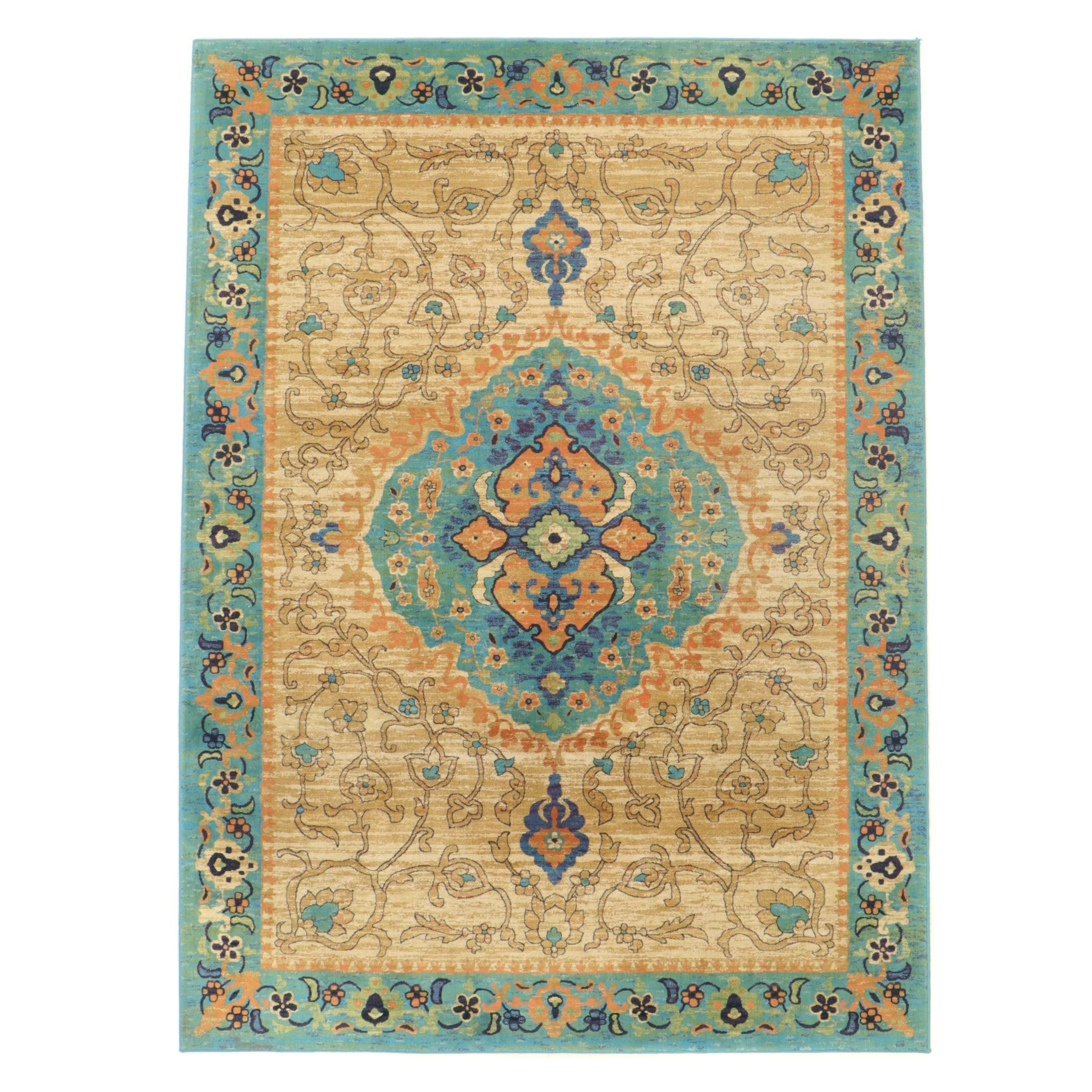 7'11 x 10'10 Machine Made Orian Rugs "Mattador Bone" Area Rug