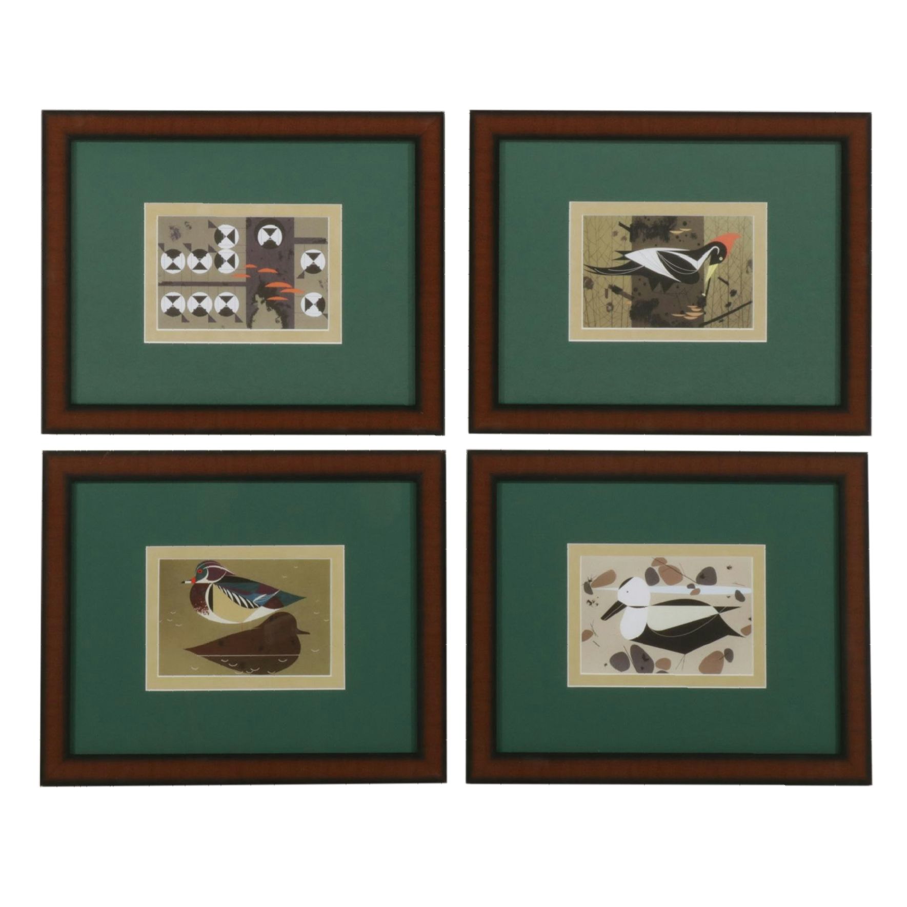 Giclées of Birds After Charley Harper Including "Labrador Duck"