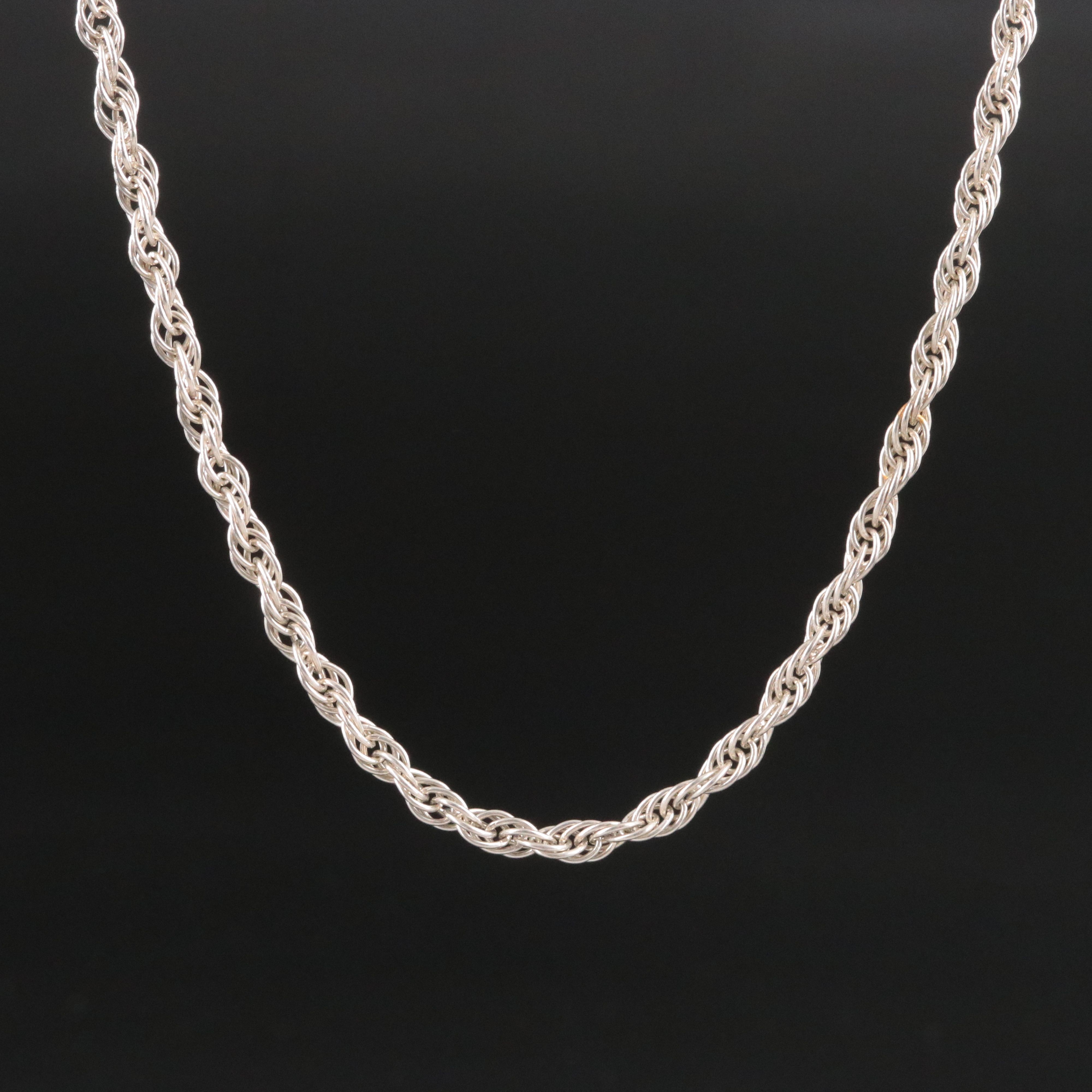 Sterling Rope Chain Necklace | EBTH