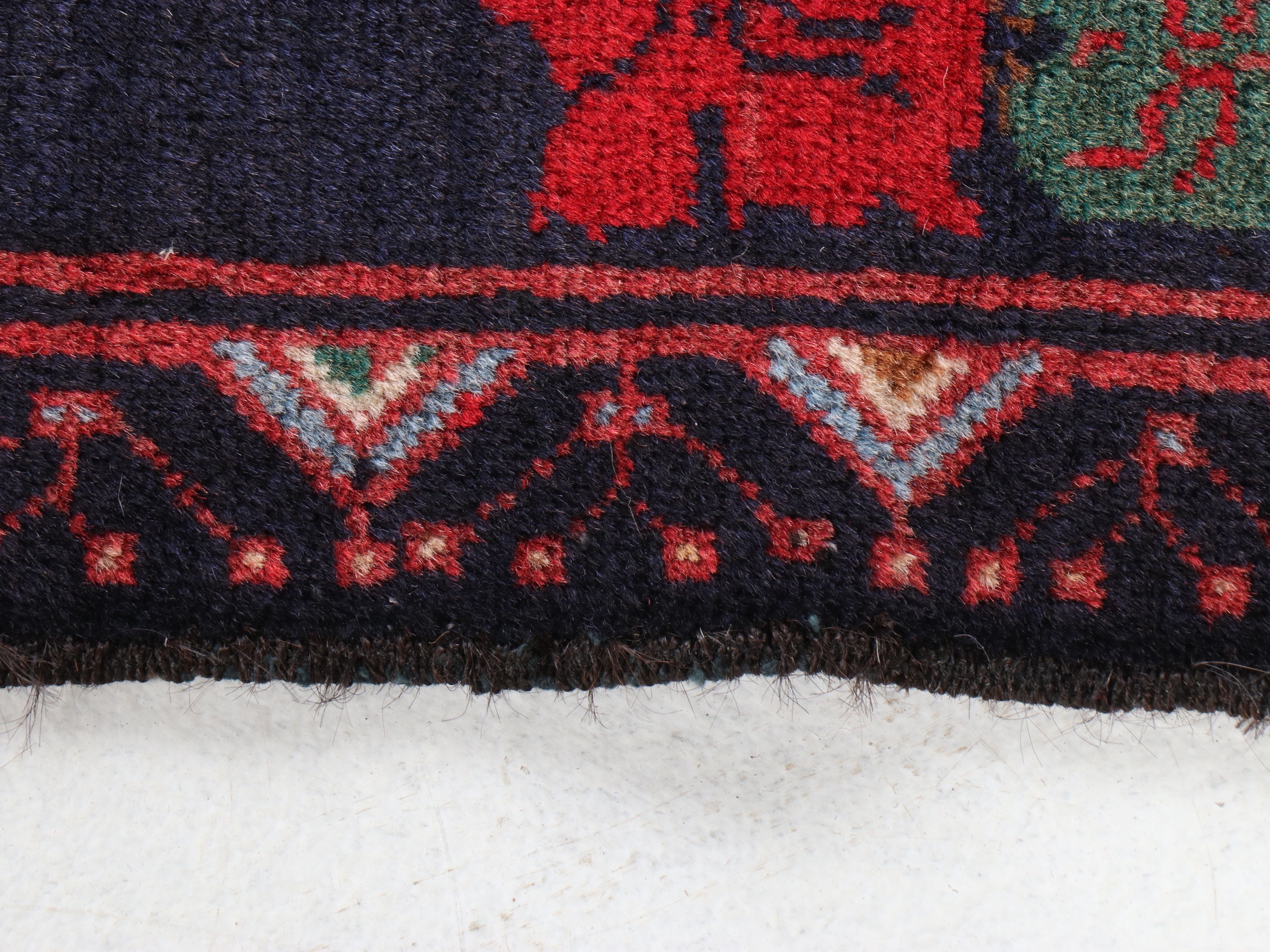 2'11 x 4'7 Hand-Knotted Afghan Pictorial Monument Rug