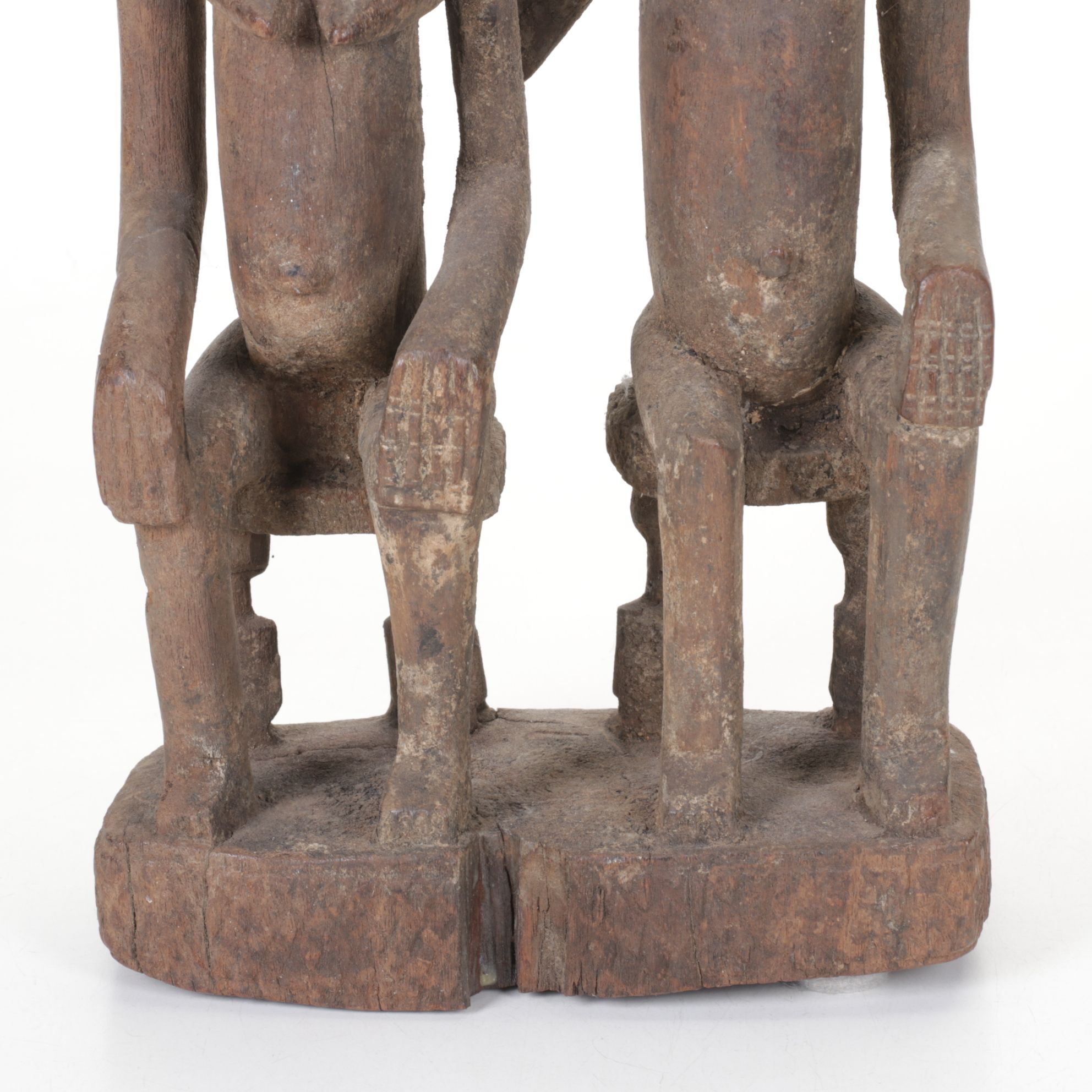 West Africa Dogon Ancestral or Primordial Couple Wood Carving