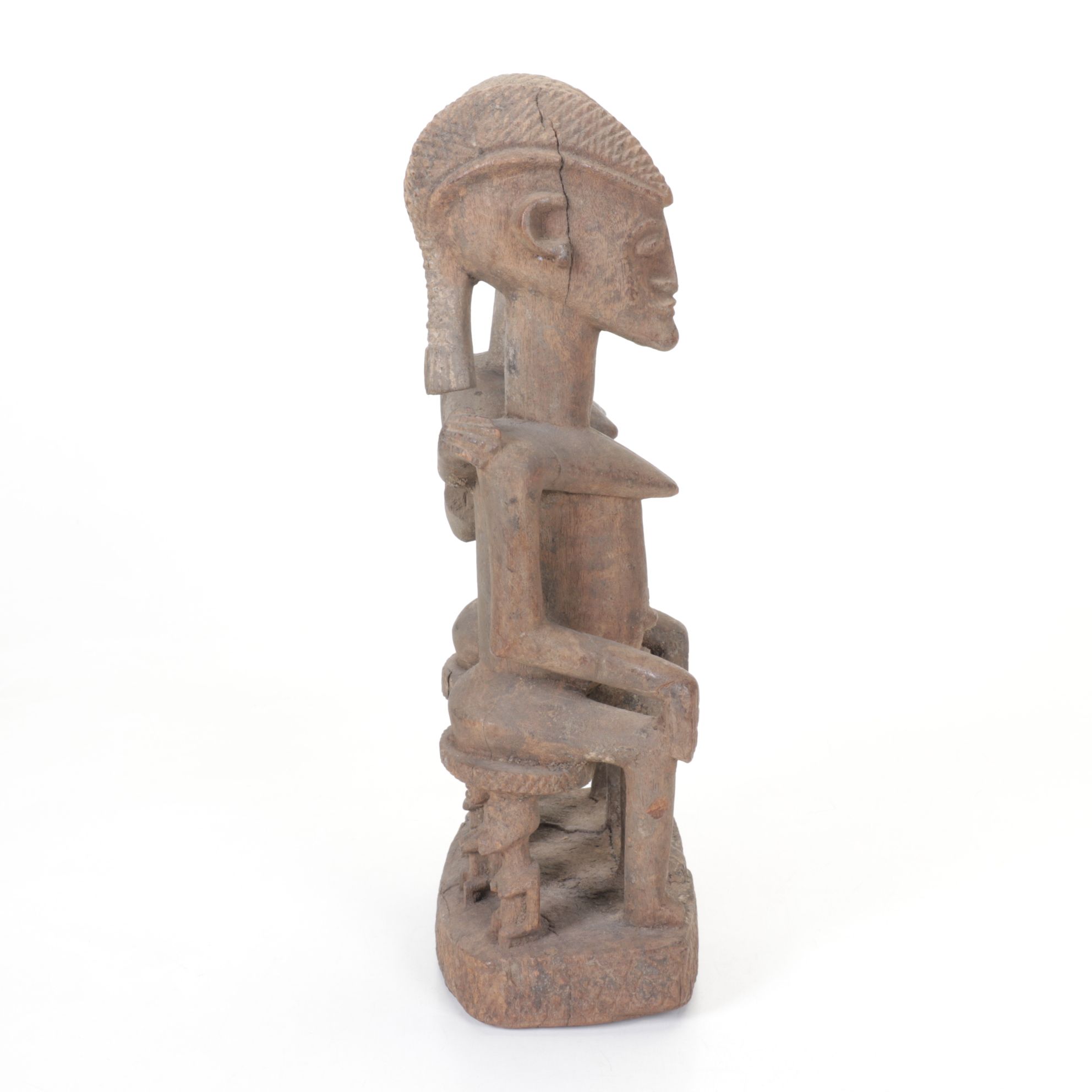 West Africa Dogon Ancestral or Primordial Couple Wood Carving