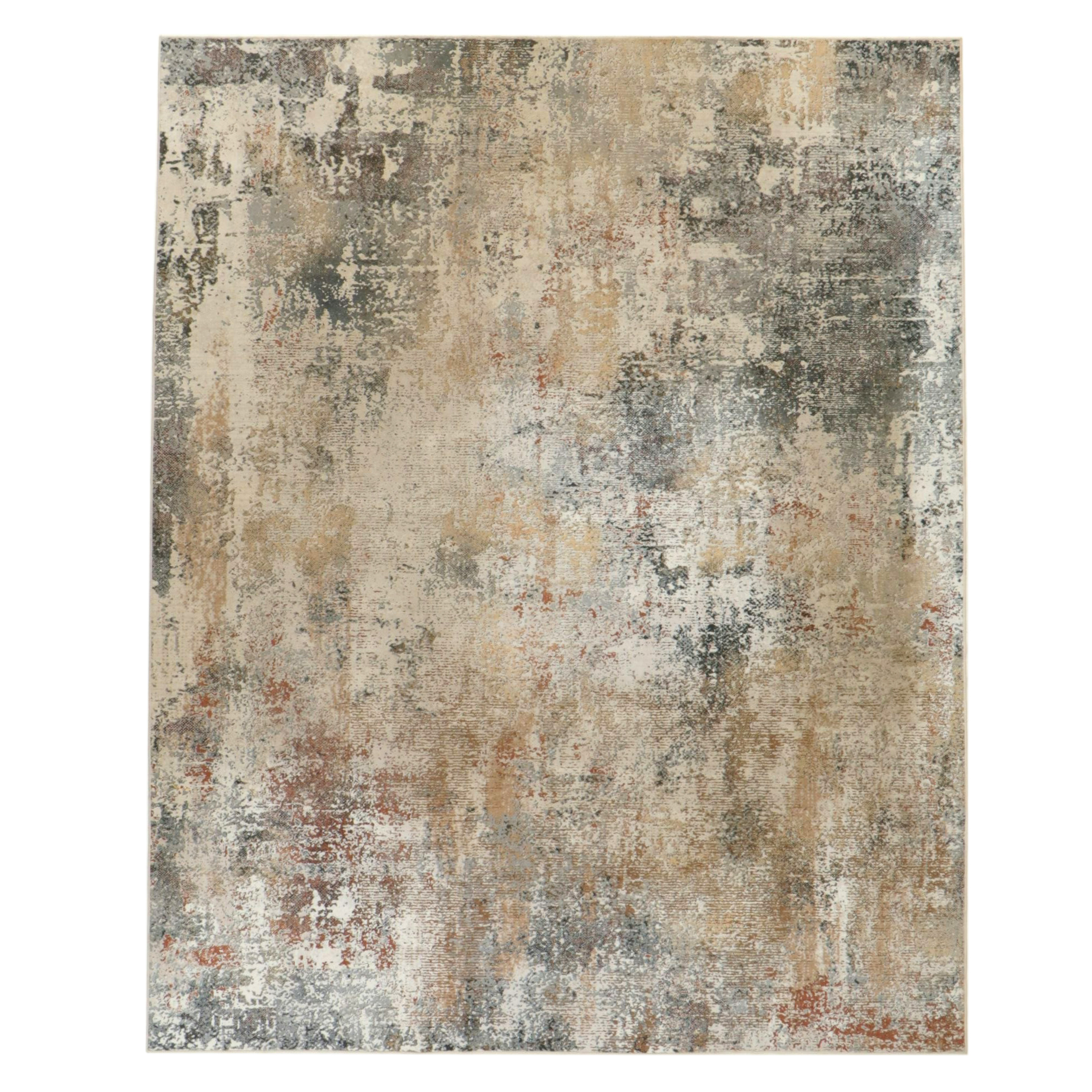 8' x 10' Machine Made Modern Abstract Area Rug