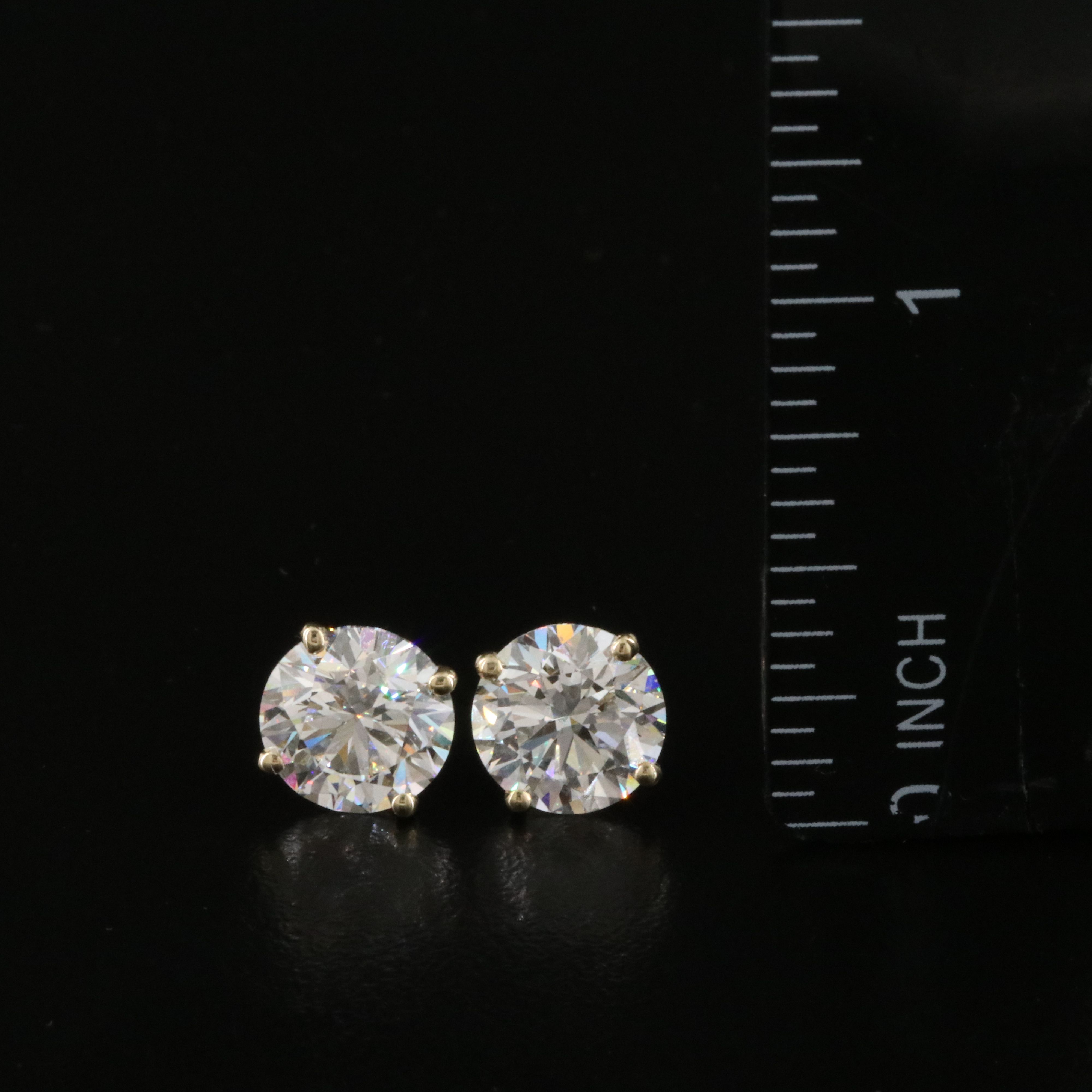 14K 5.02 CTW Lab Grown Diamond Stud Earrings with IGI Reports