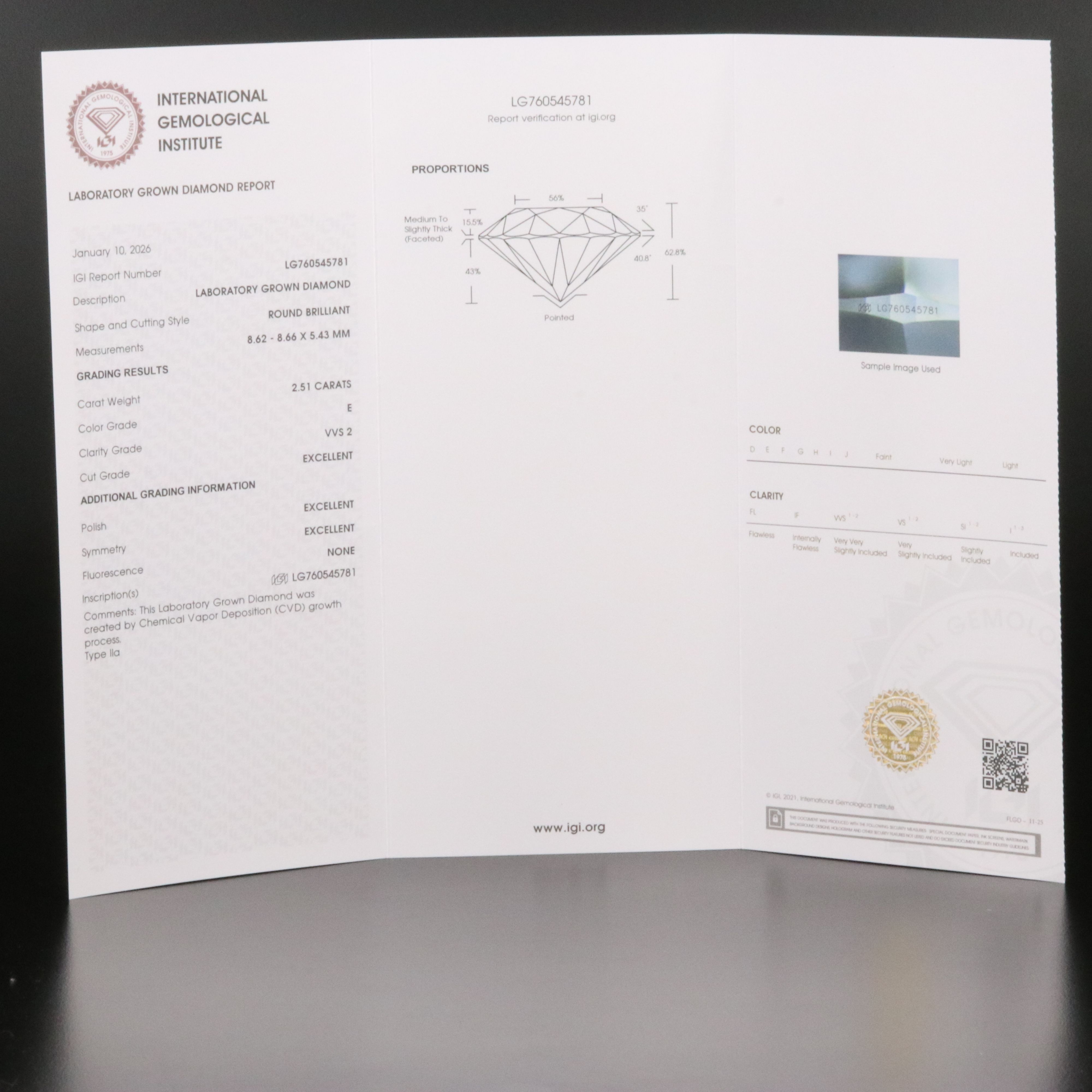 14K 5.02 CTW Lab Grown Diamond Stud Earrings with IGI Reports