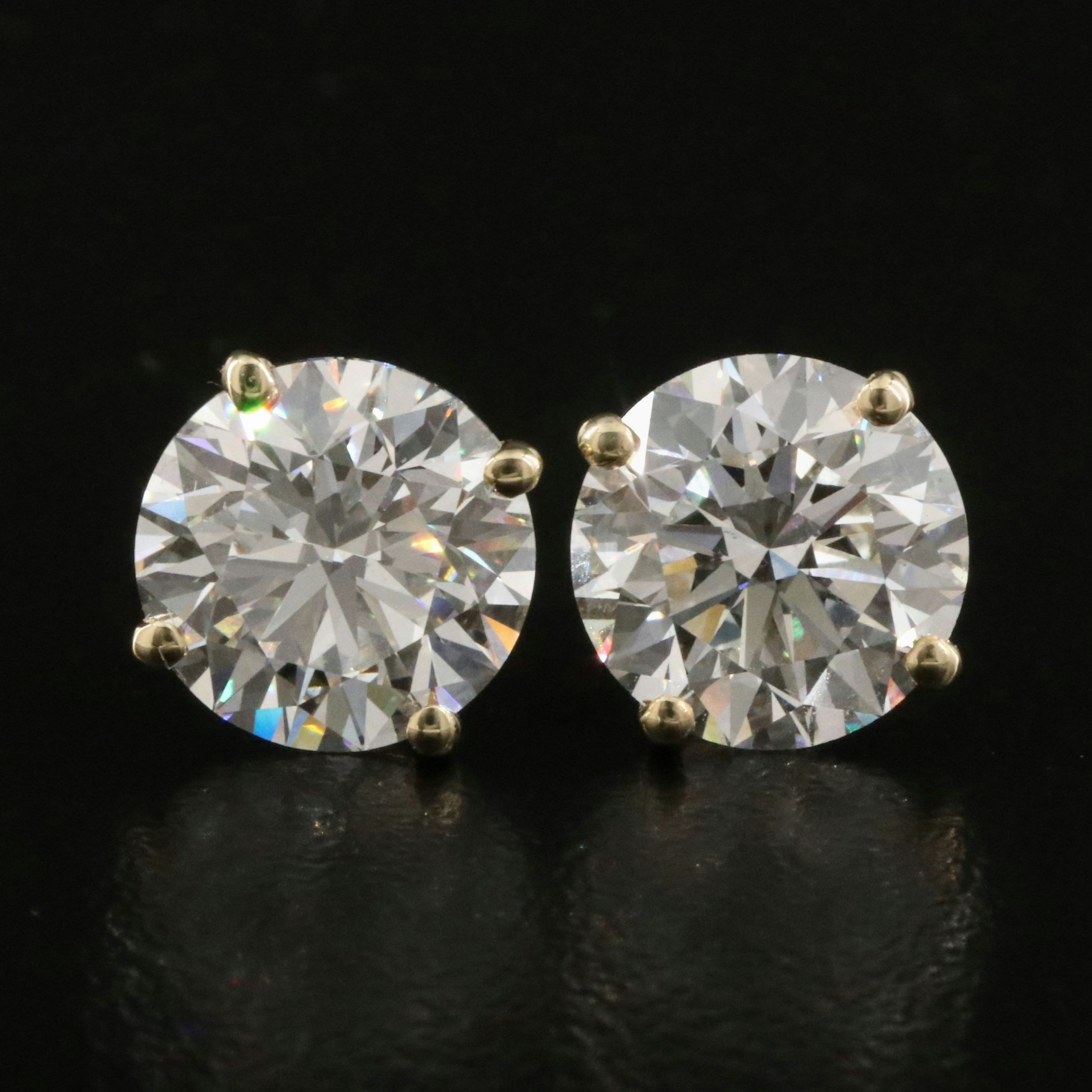 14K 5.02 CTW Lab Grown Diamond Stud Earrings with IGI Reports