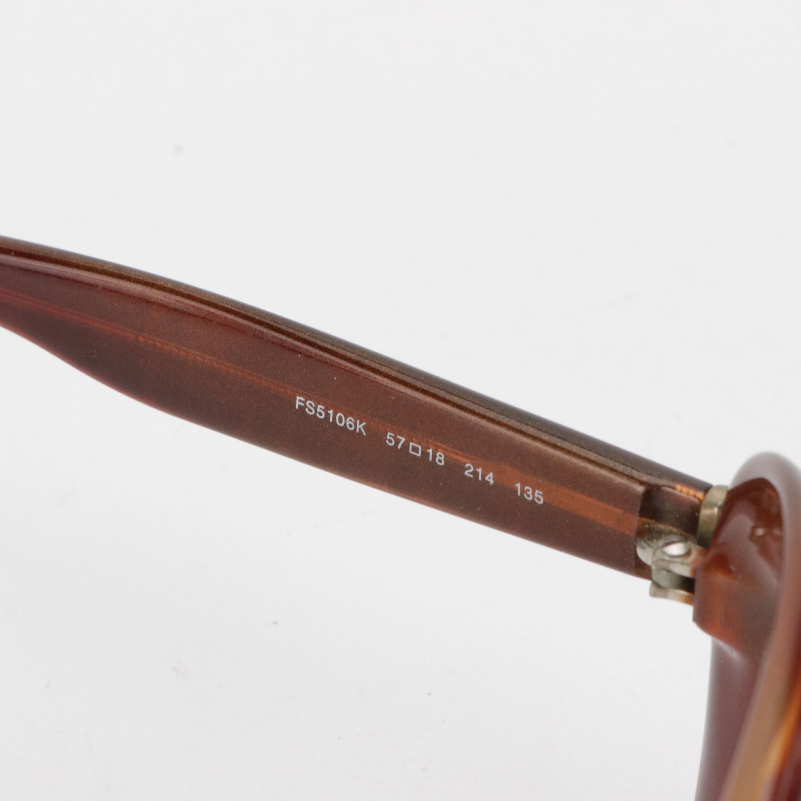 Fendi FS5106K "Cold Insert" Oversized Round Havana Sunglasses