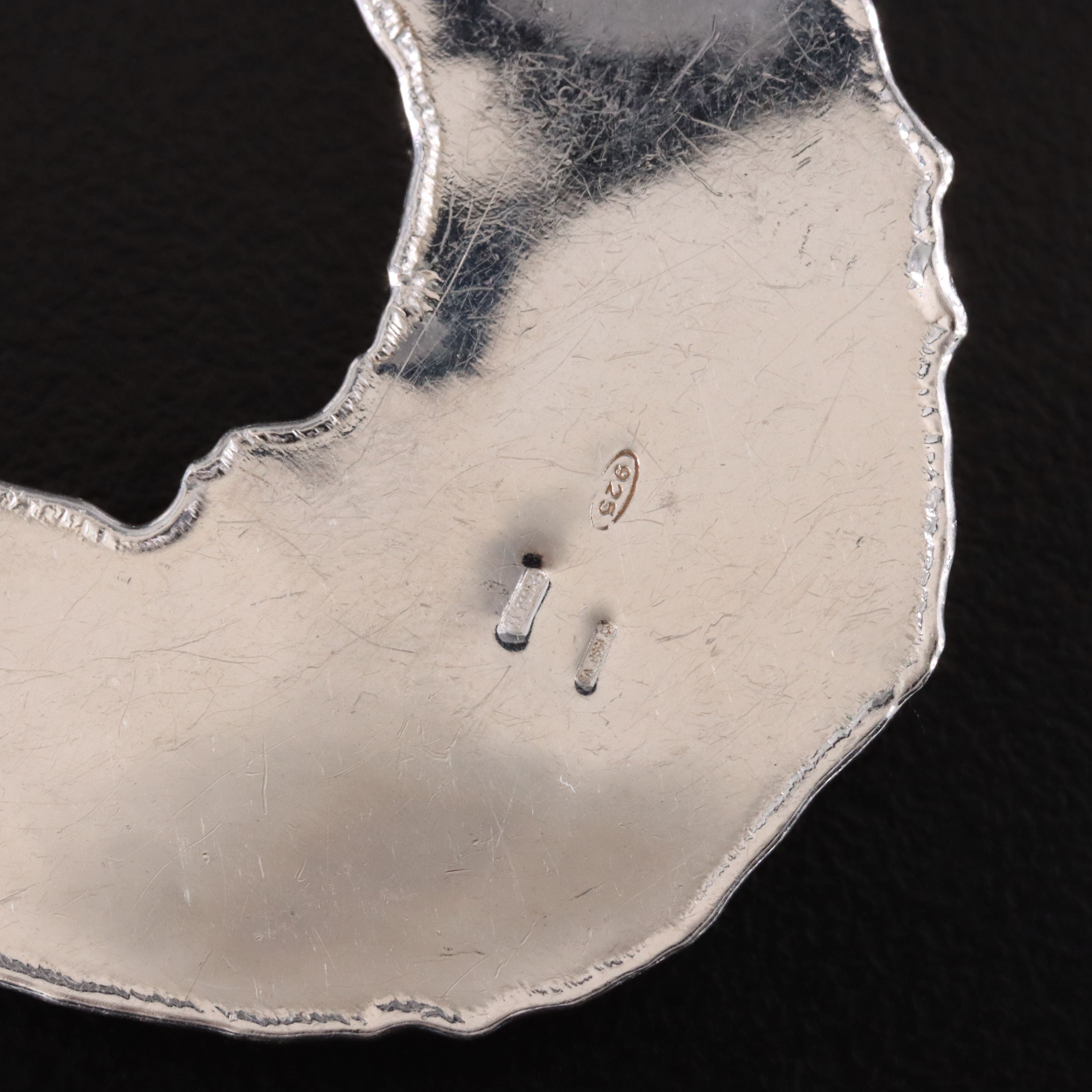 Sterling Elongated Oval Pendant Earrings