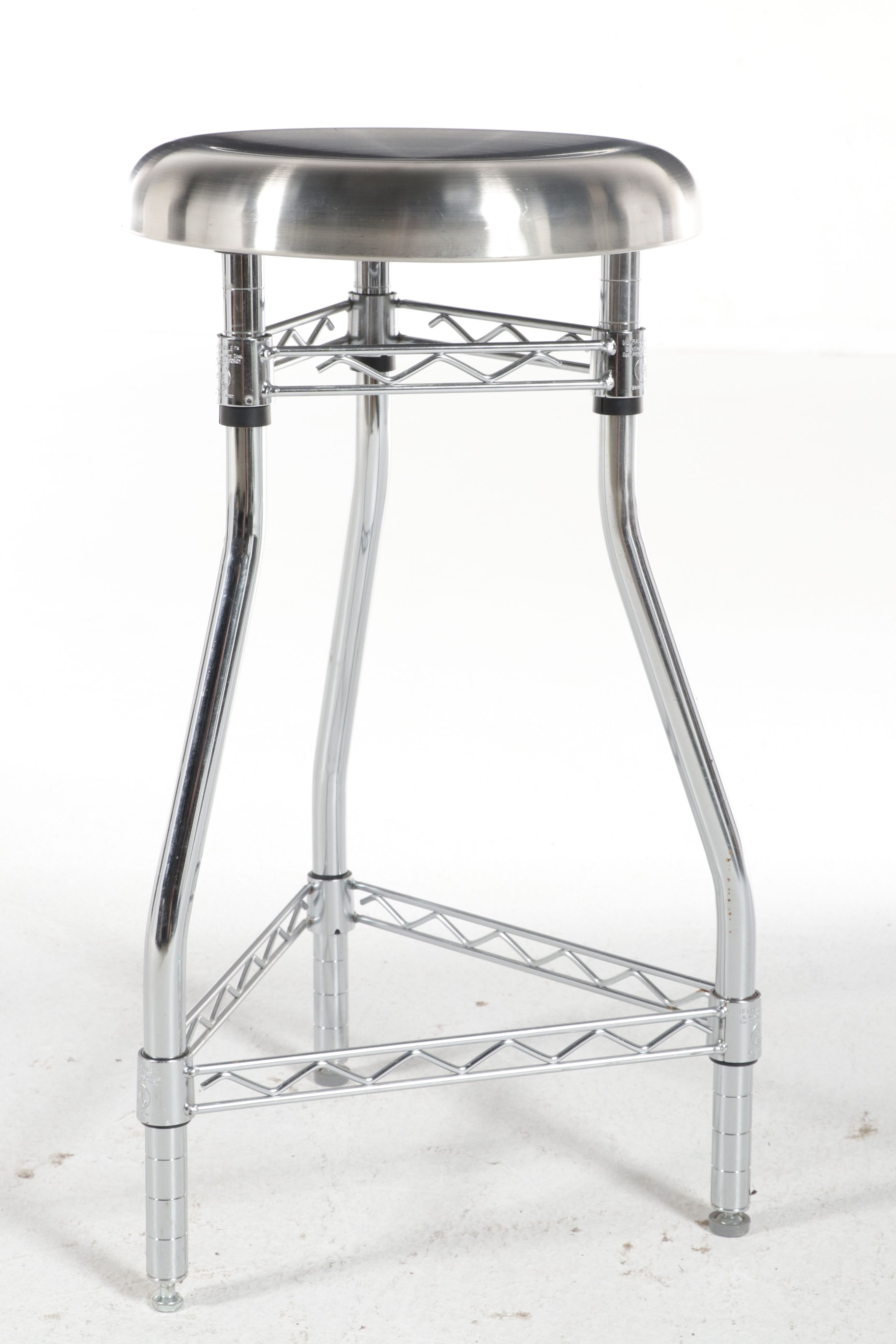 Set of Four Seville Classics UltraDurable Stainless Steel Stools