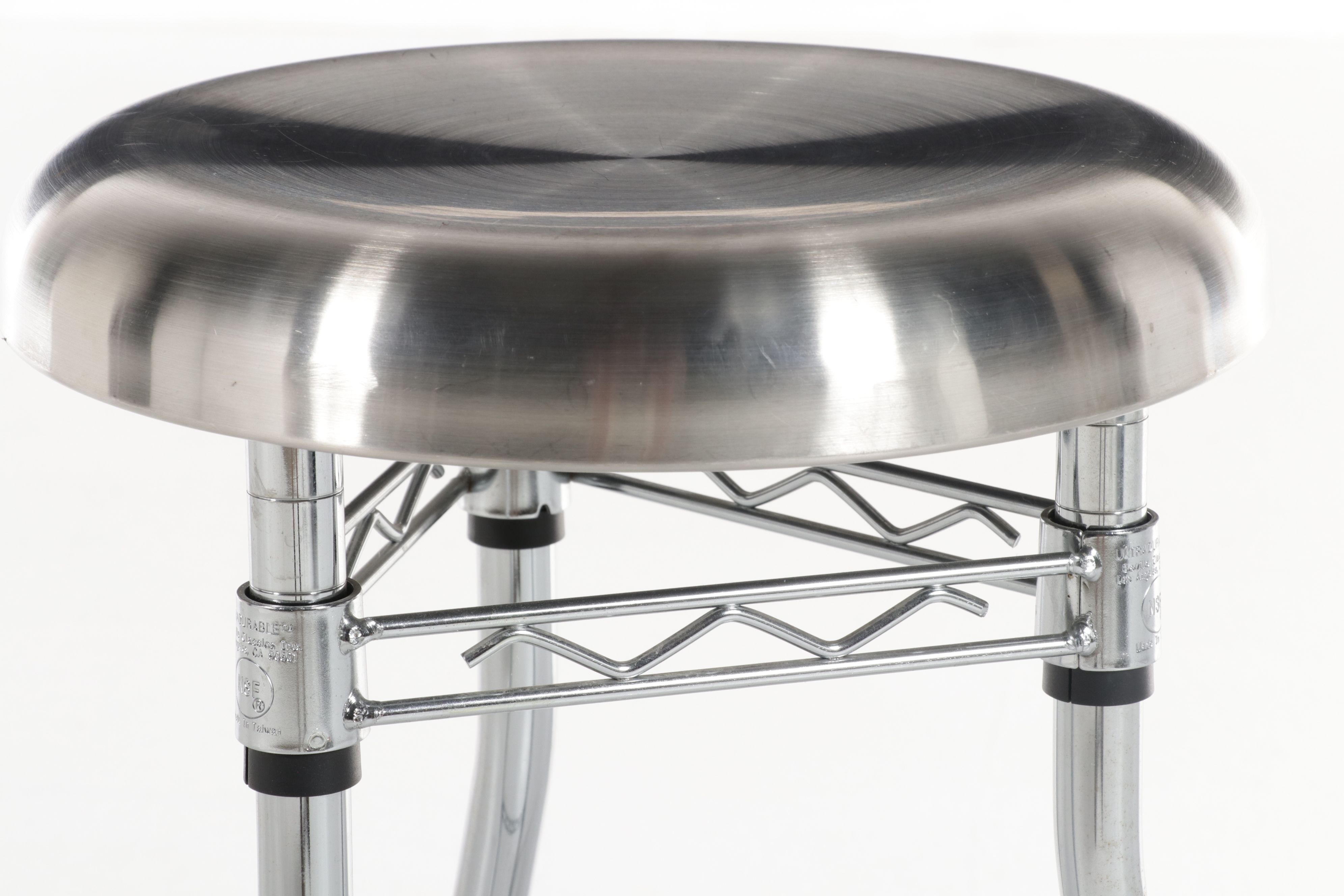Set of Four Seville Classics UltraDurable Stainless Steel Stools
