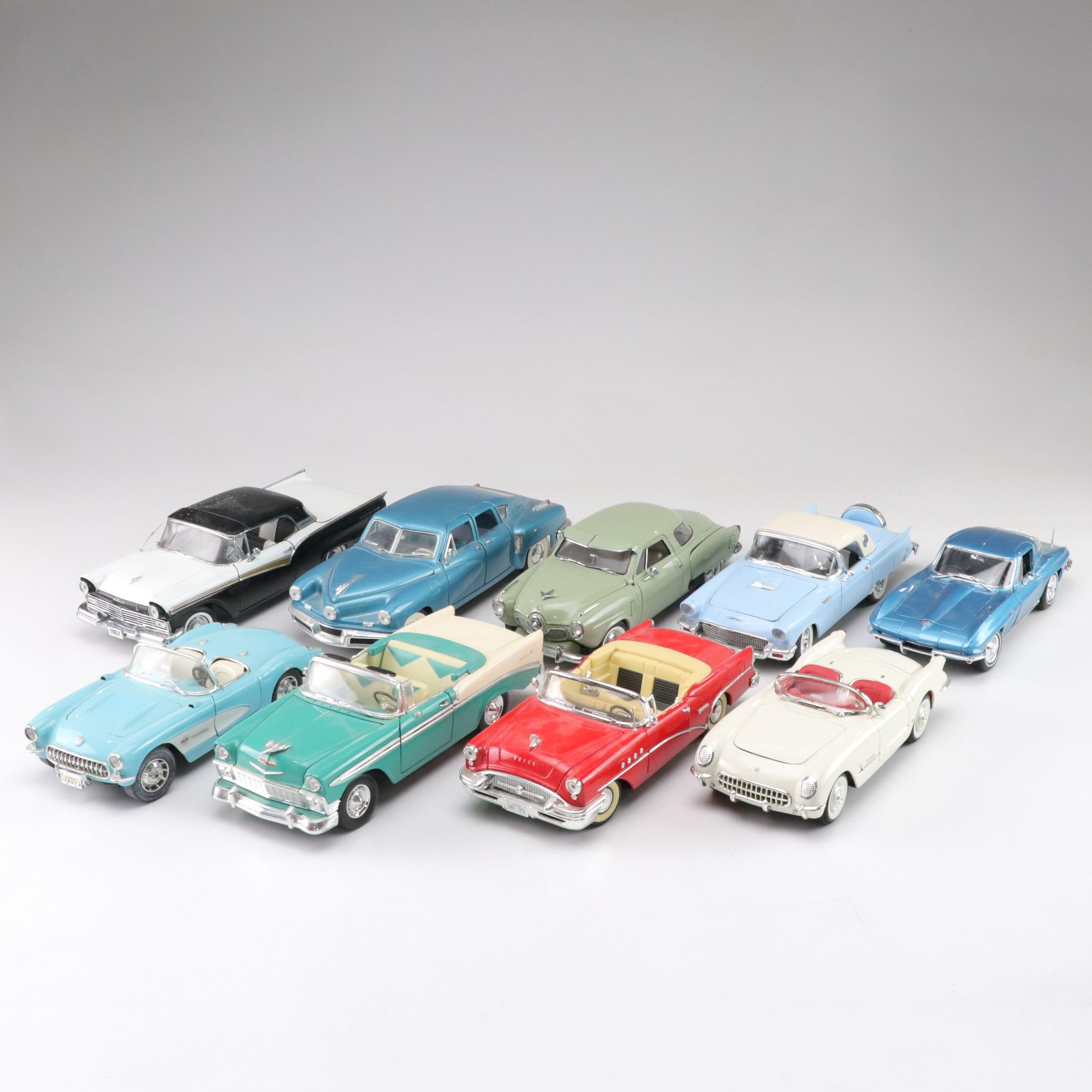1956 Chevrolet Bel Air and Other Diecast Model Cars