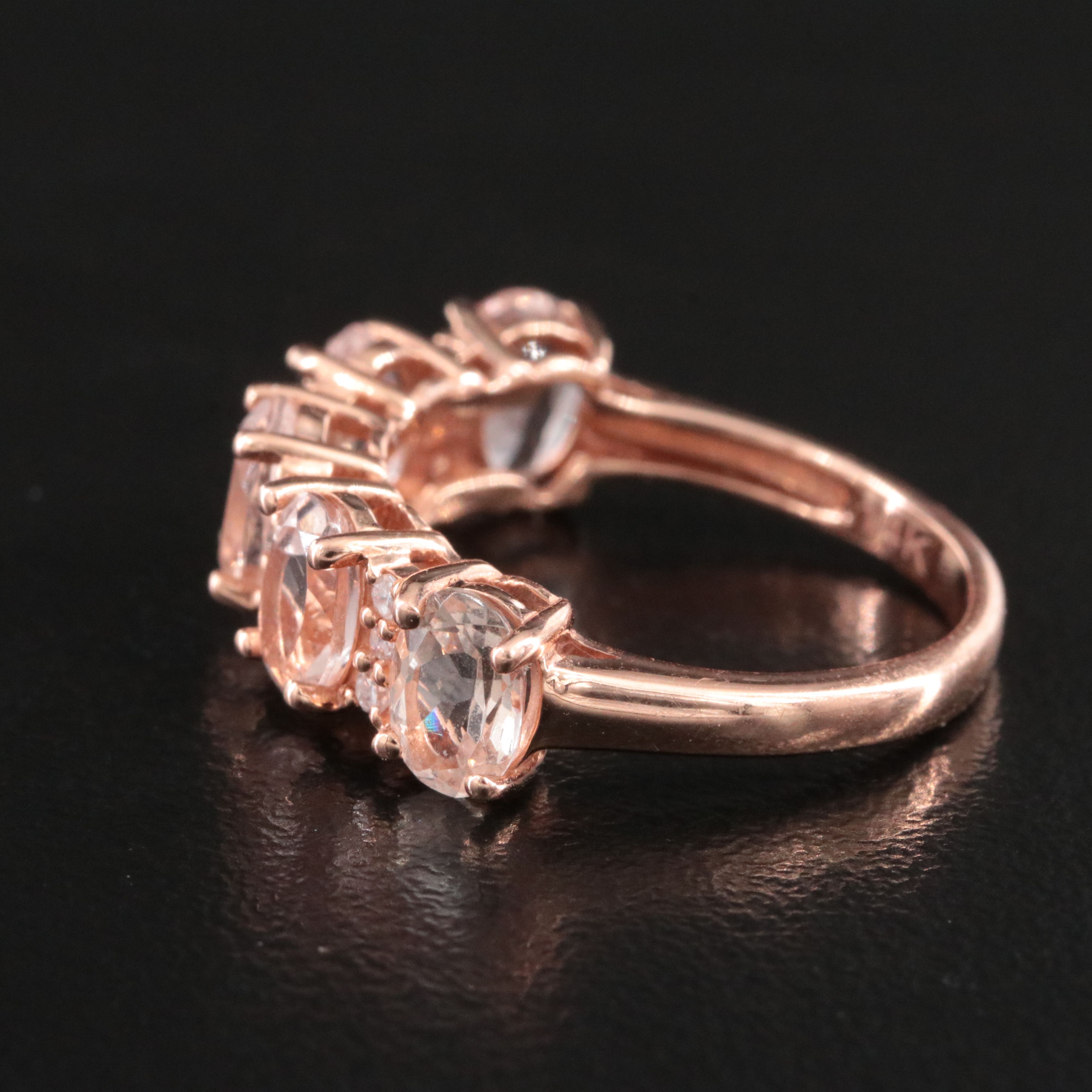 EFFY 14K Rose Gold Morganite and Diamond Ring