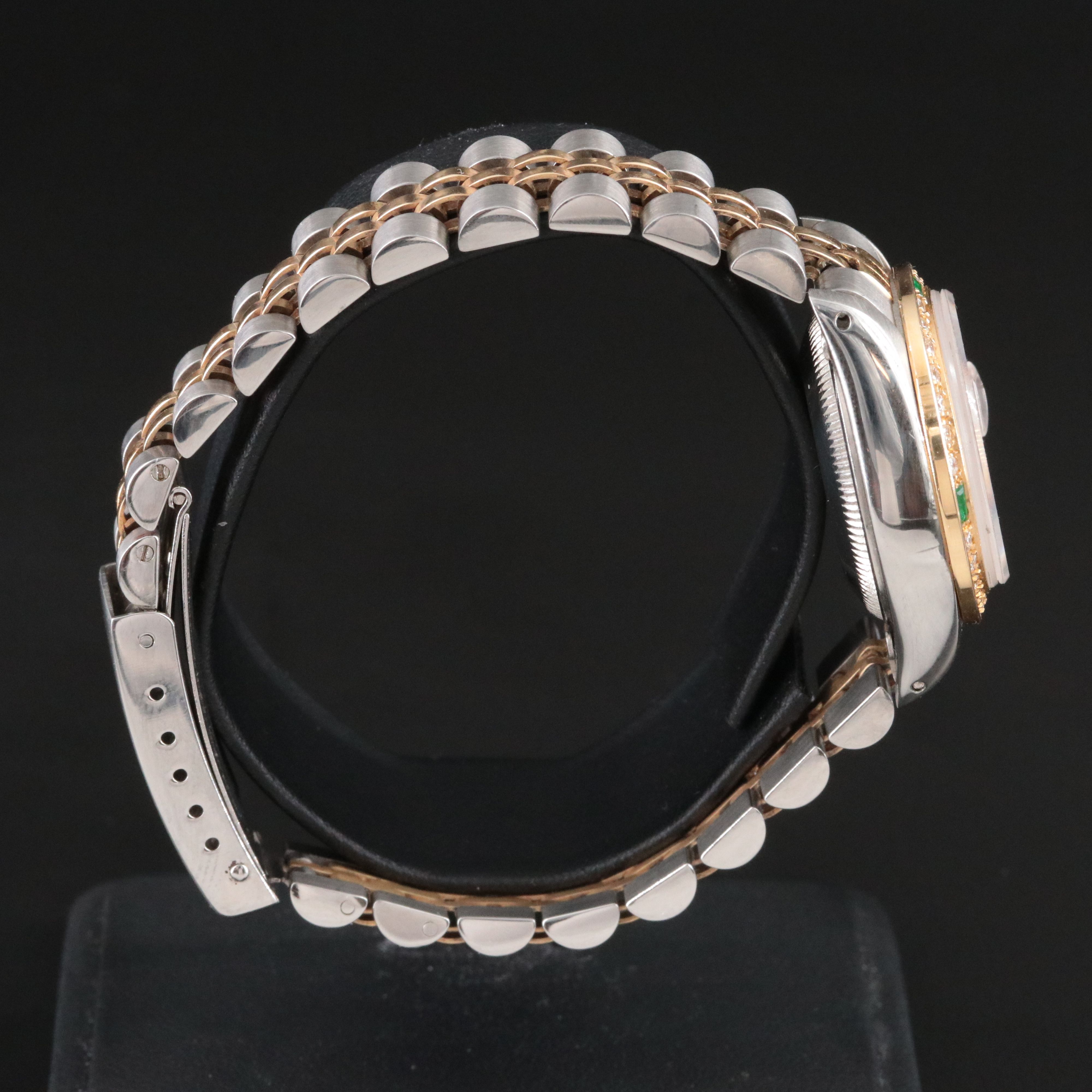 1982 Rolex Custom Colored Gemstones & Diamonds Dial, Bezel Datejust Watch