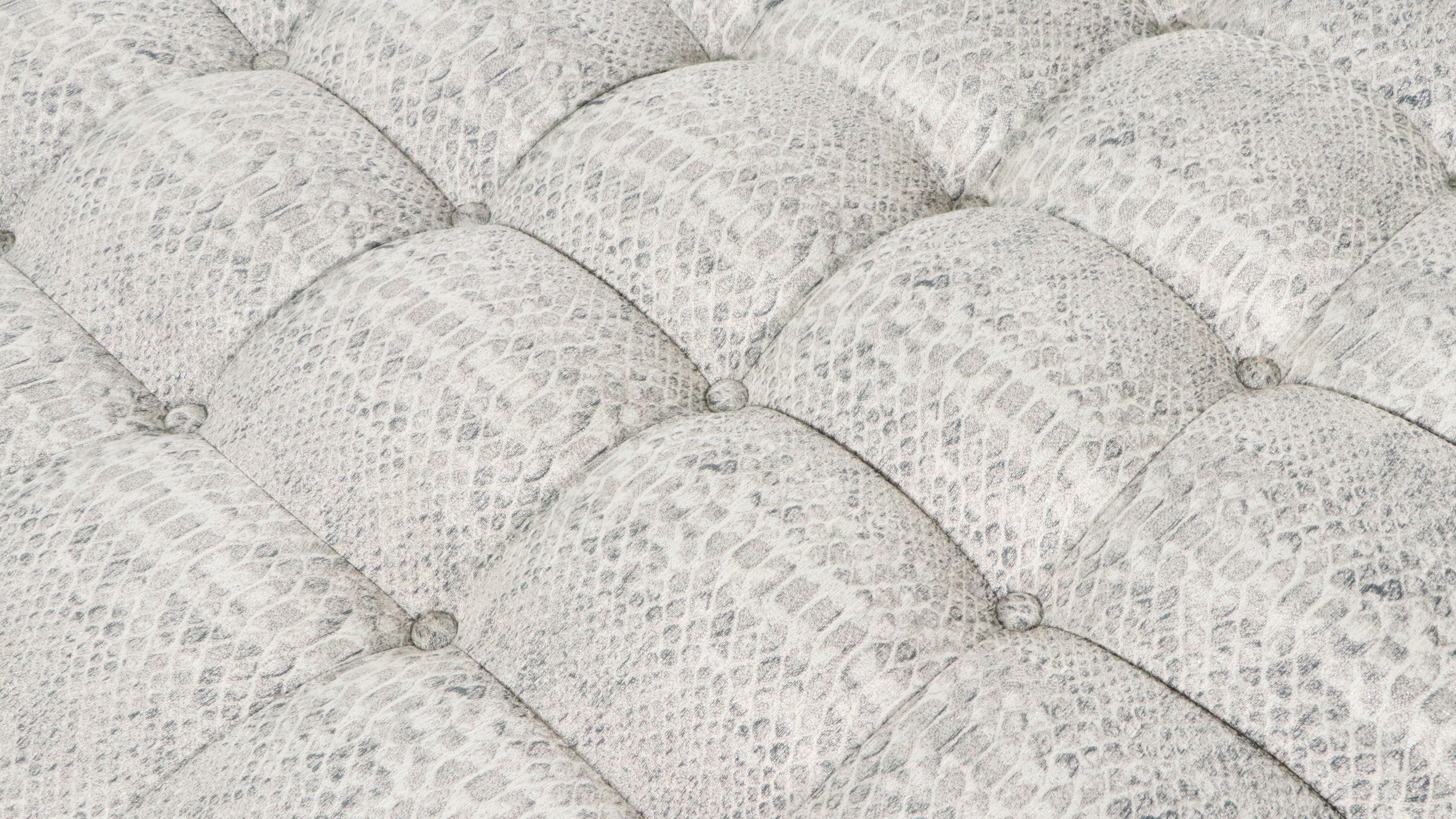 Huntington House Quilted Velvet Sofa and Oversized Ottoman, 21st Century