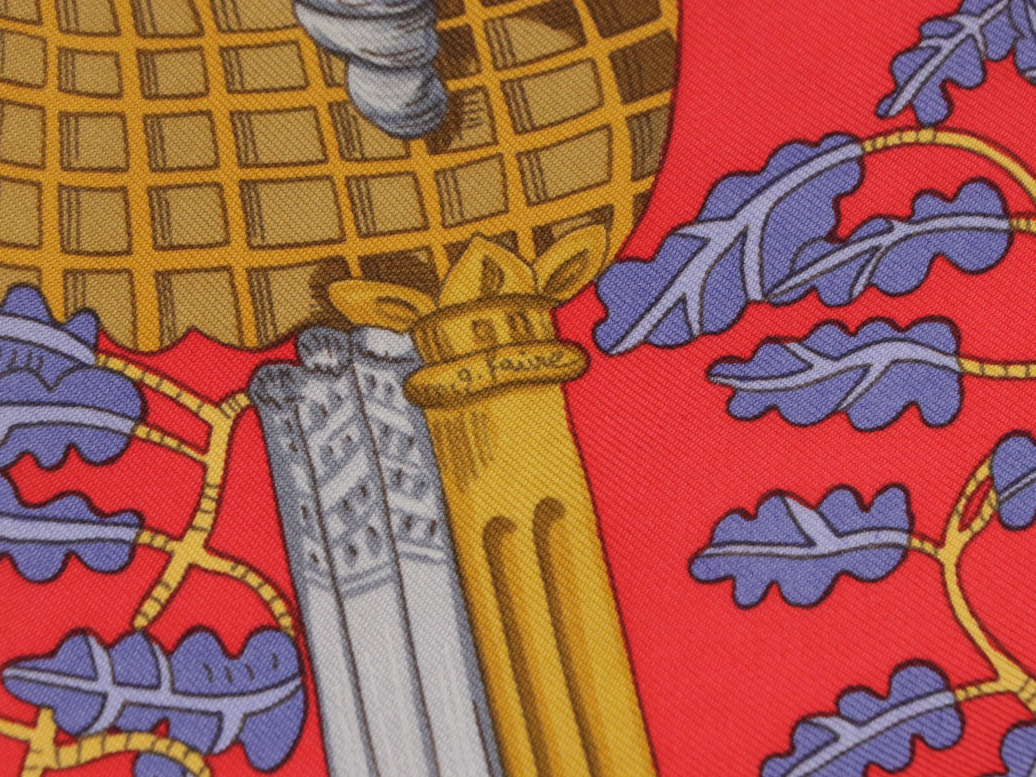 Hermès "Chapeau!" Scarf 90 in Silk Twill with Box