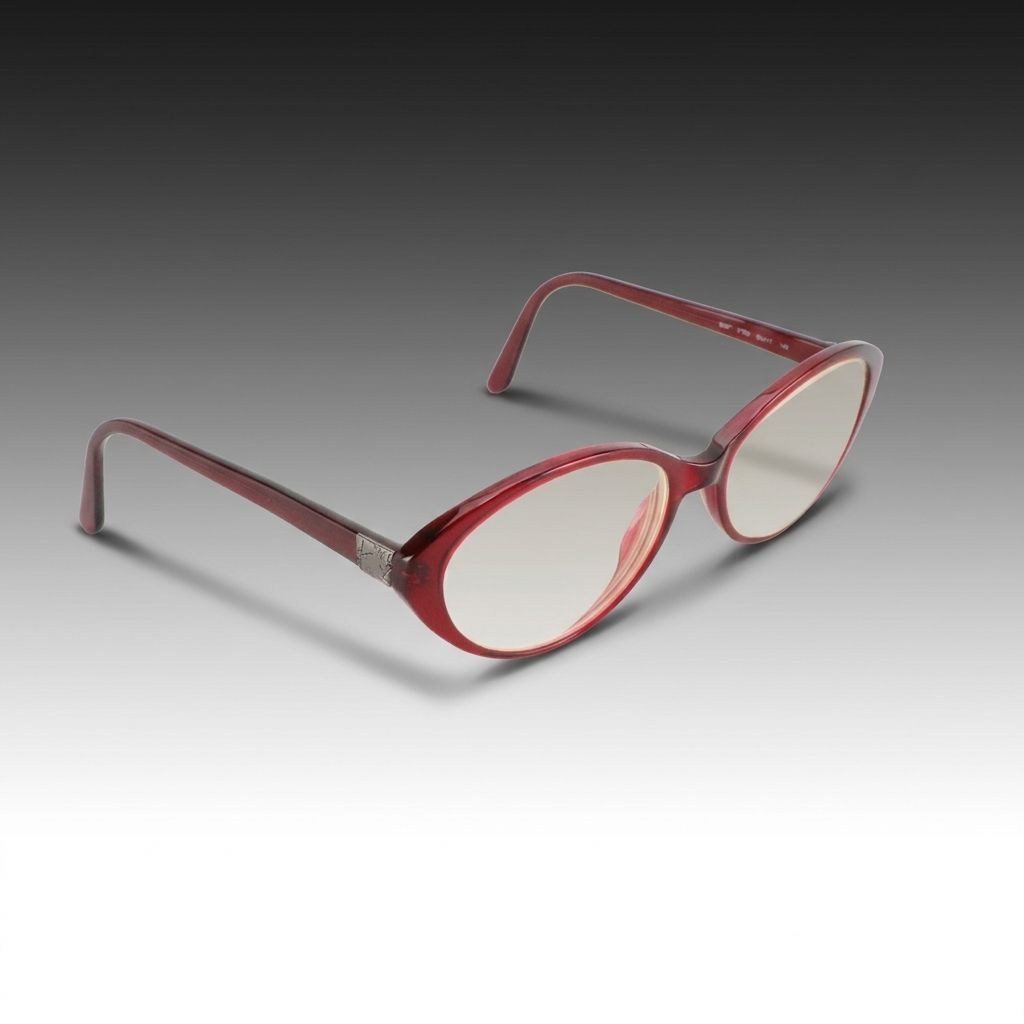 Yves Saint Laurent 5087 Y769 Deep Red Round Cat Eye Prescription Glasses
