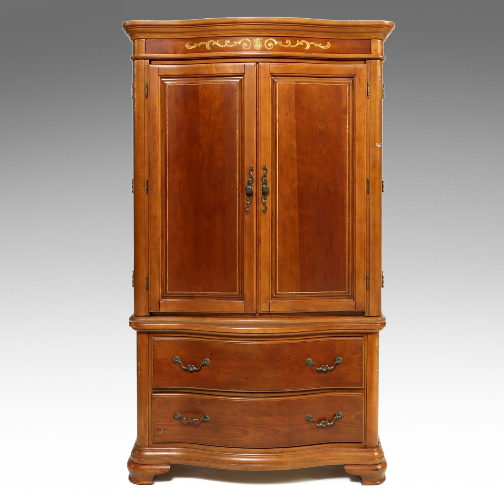 Two-Piece French Provincial Style Cabinet