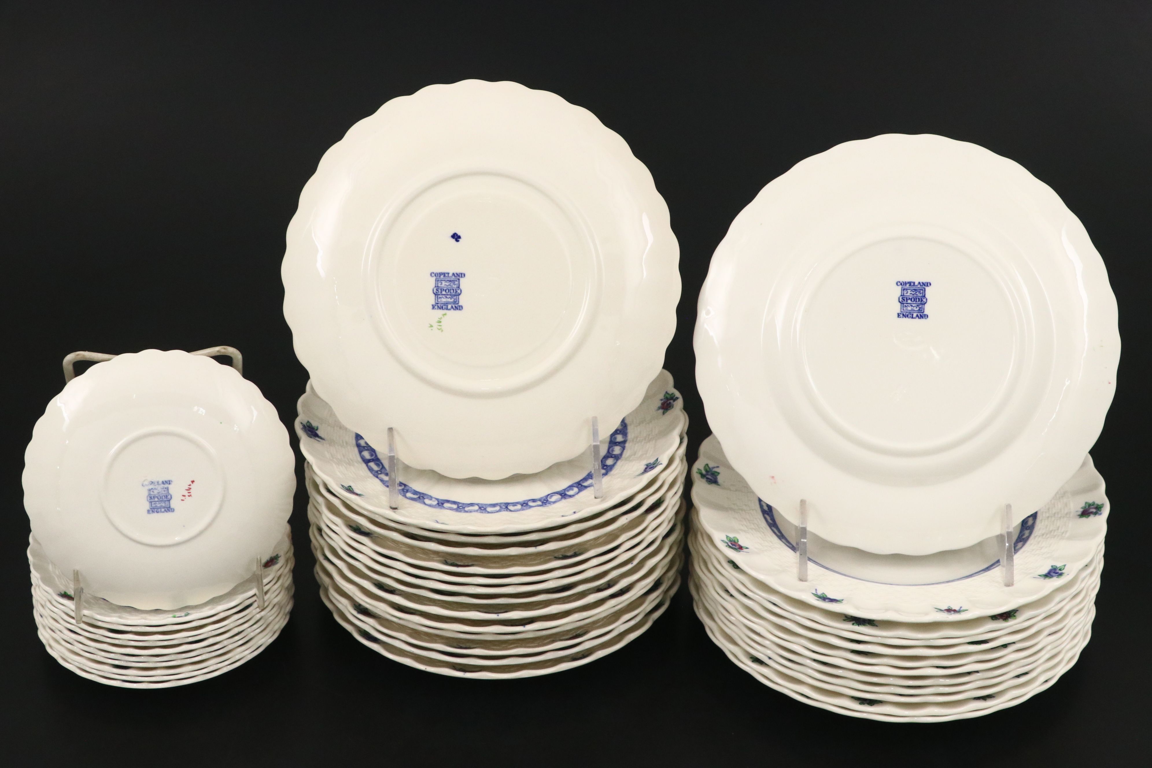 Copeland Spode Porcelain Cream Soup Bowls, Cups, Saucers, and More Dinnerware