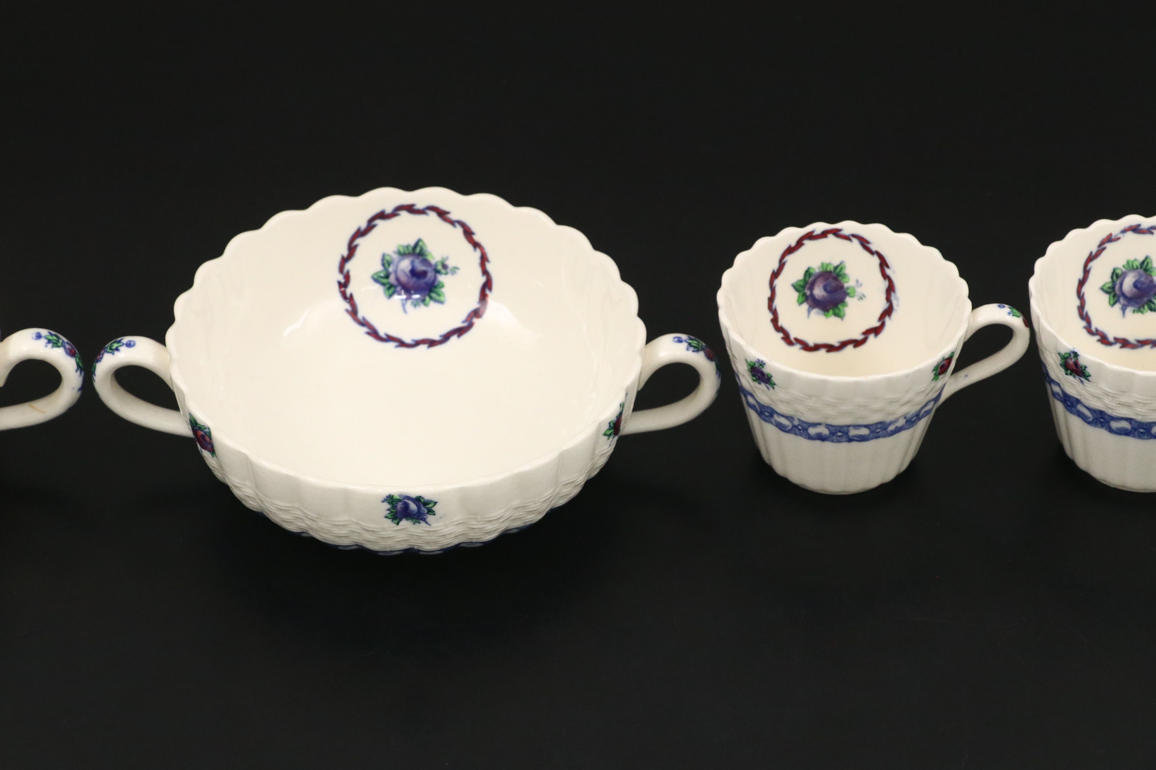 Copeland Spode Porcelain Cream Soup Bowls, Cups, Saucers, and More Dinnerware