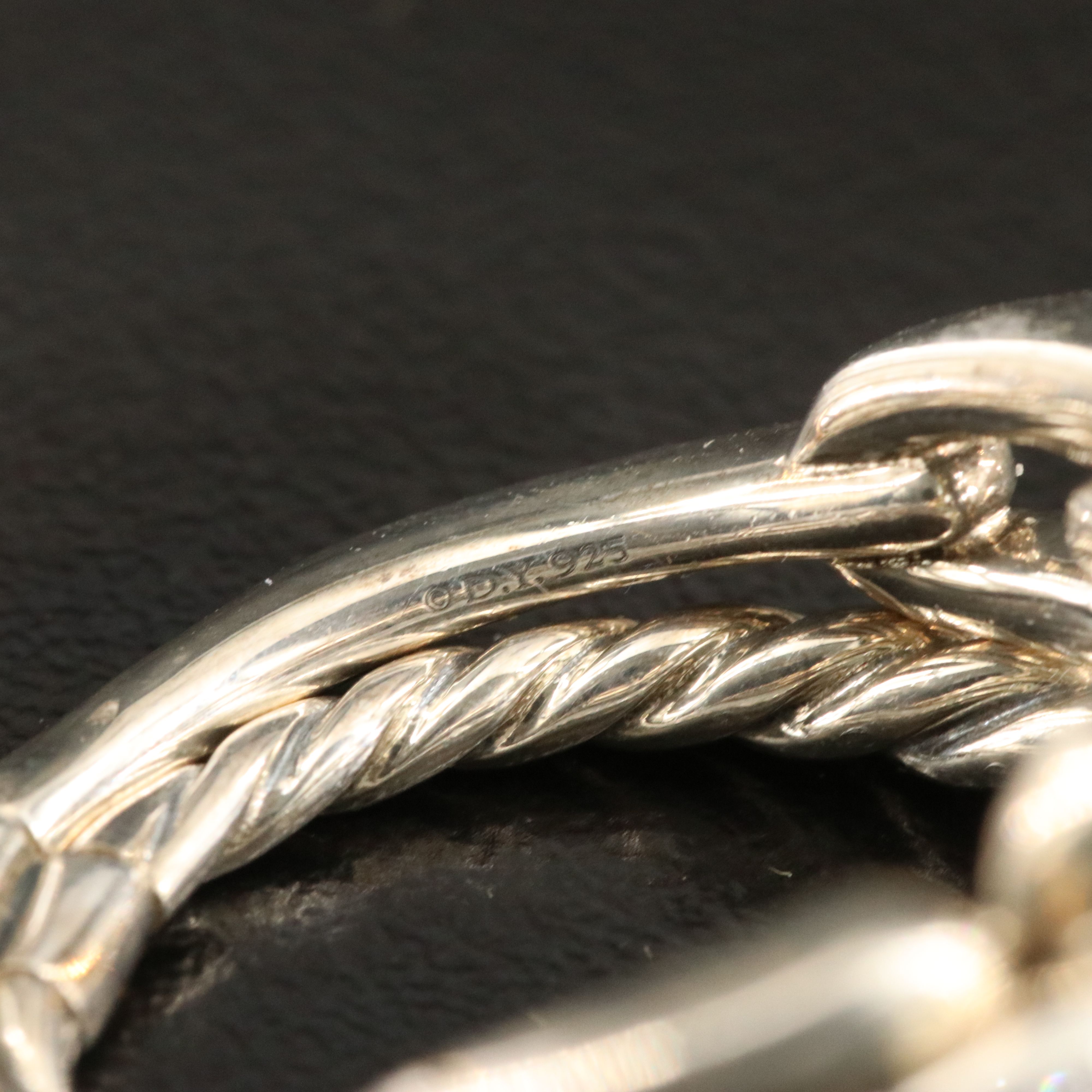 David Yurman Wellesley Sterling 0.28 CTW Diamond Four Row Ring