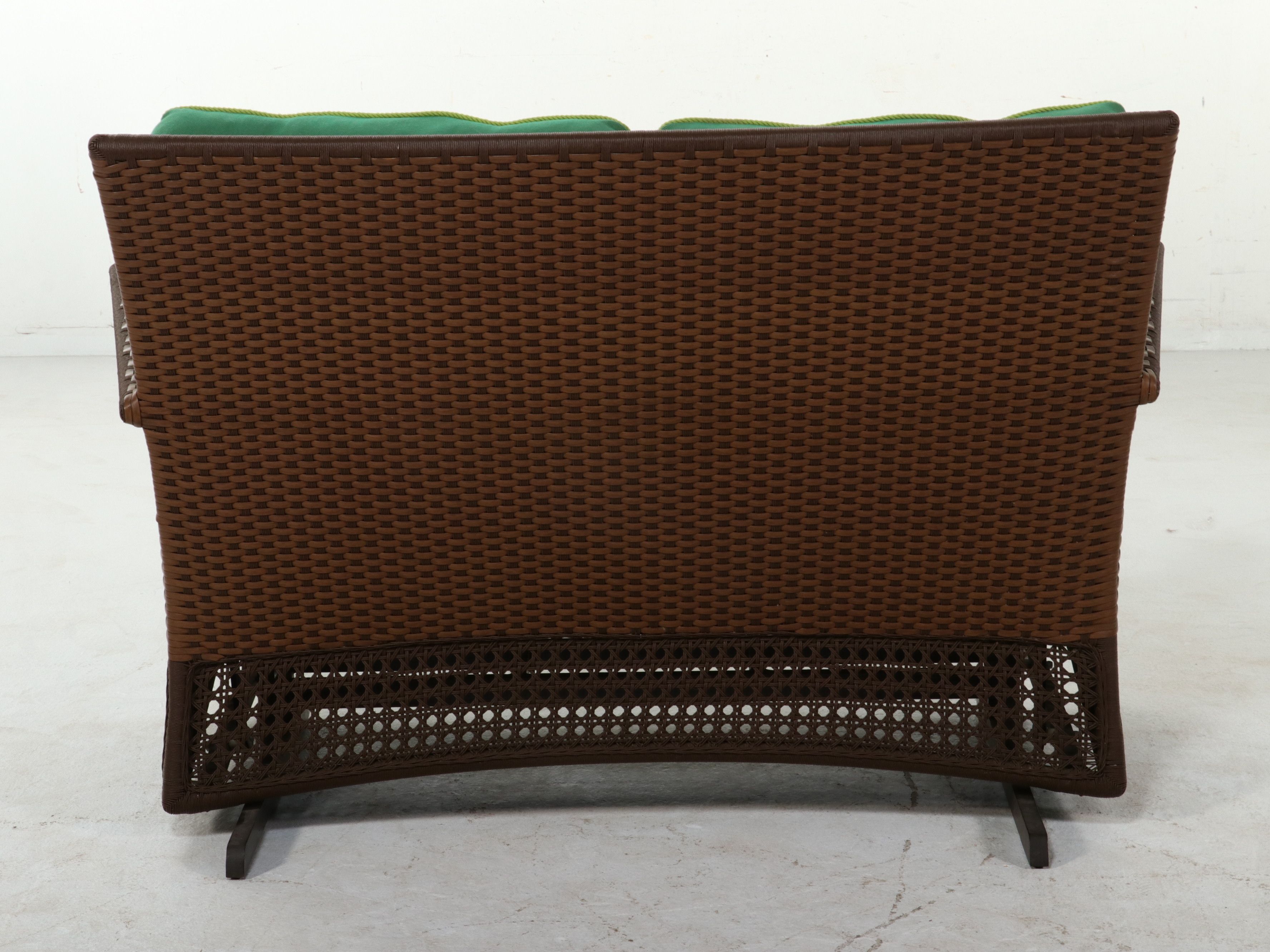 Lloyd Flanders Lloyd Loom All-Weather PE Patio Gliders and Coffee Table