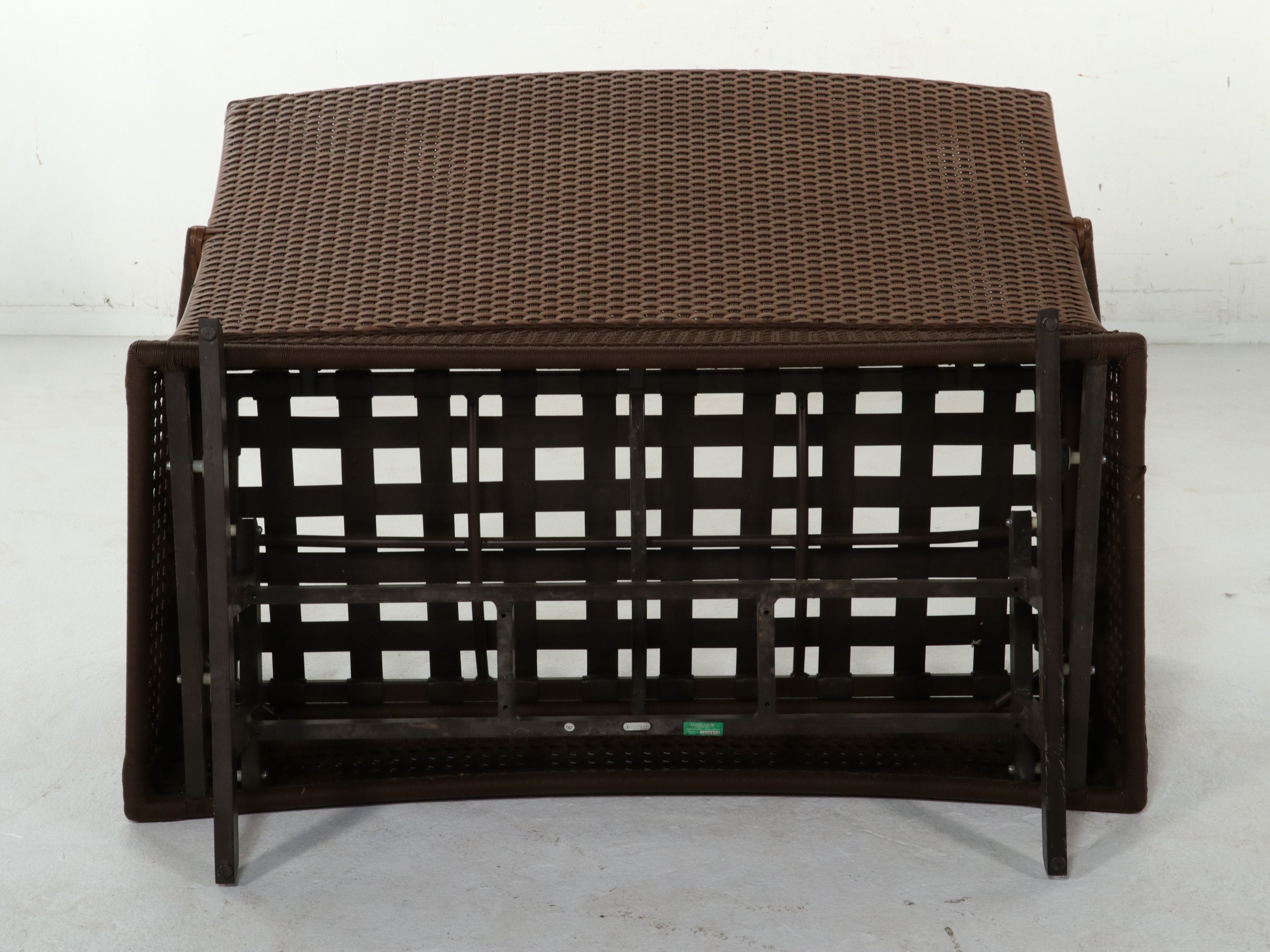 Lloyd Flanders Lloyd Loom All-Weather PE Patio Gliders and Coffee Table