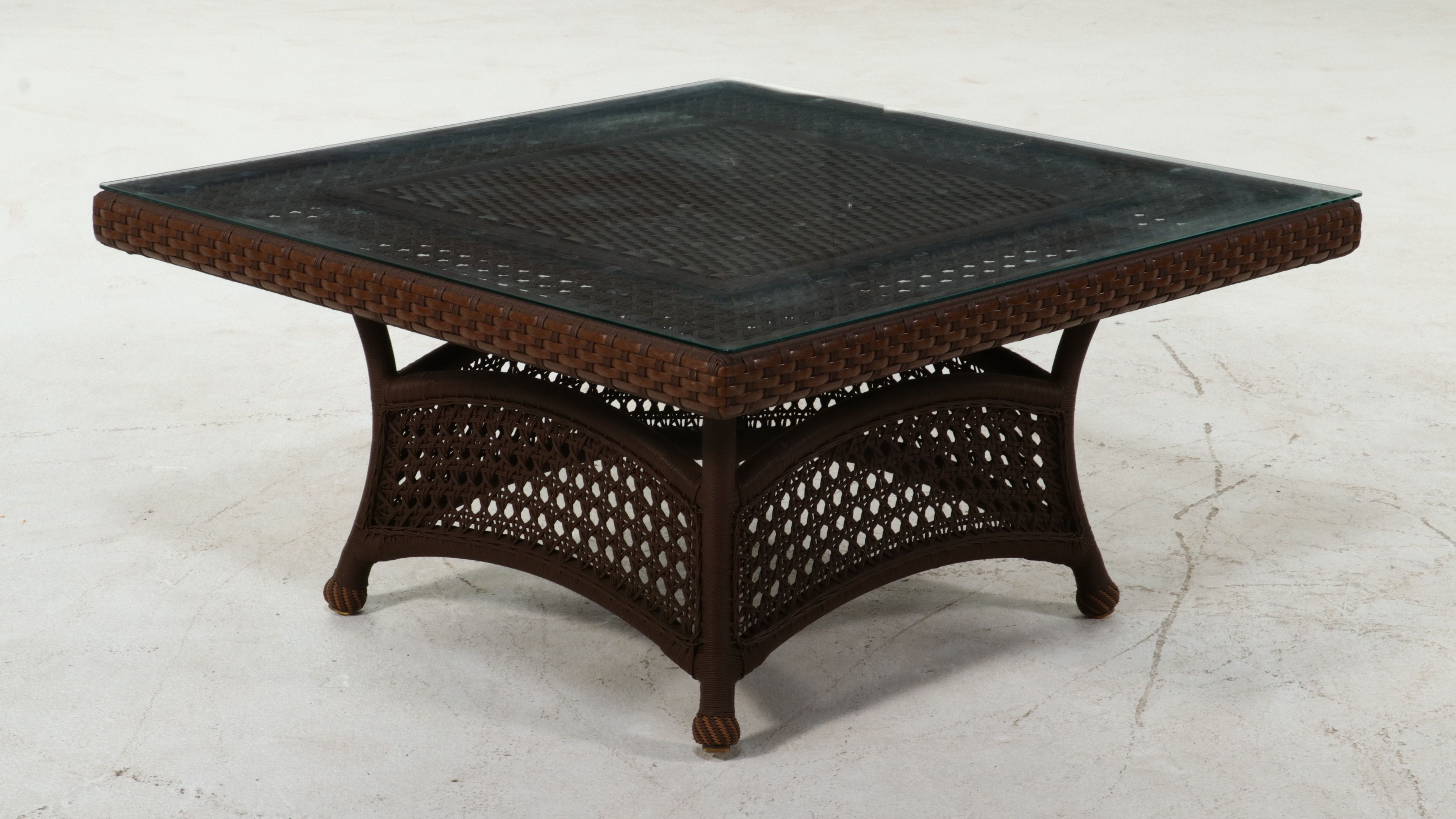 Lloyd Flanders Lloyd Loom All-Weather PE Patio Gliders and Coffee Table