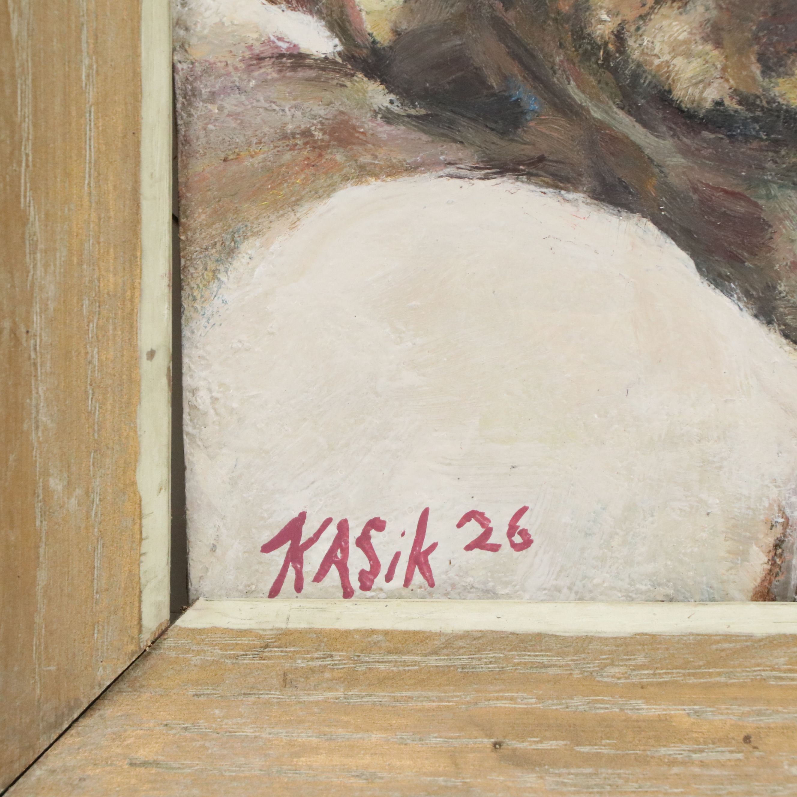 Kevin Kasik Oil Painting of Sleeping Puppies, 2026