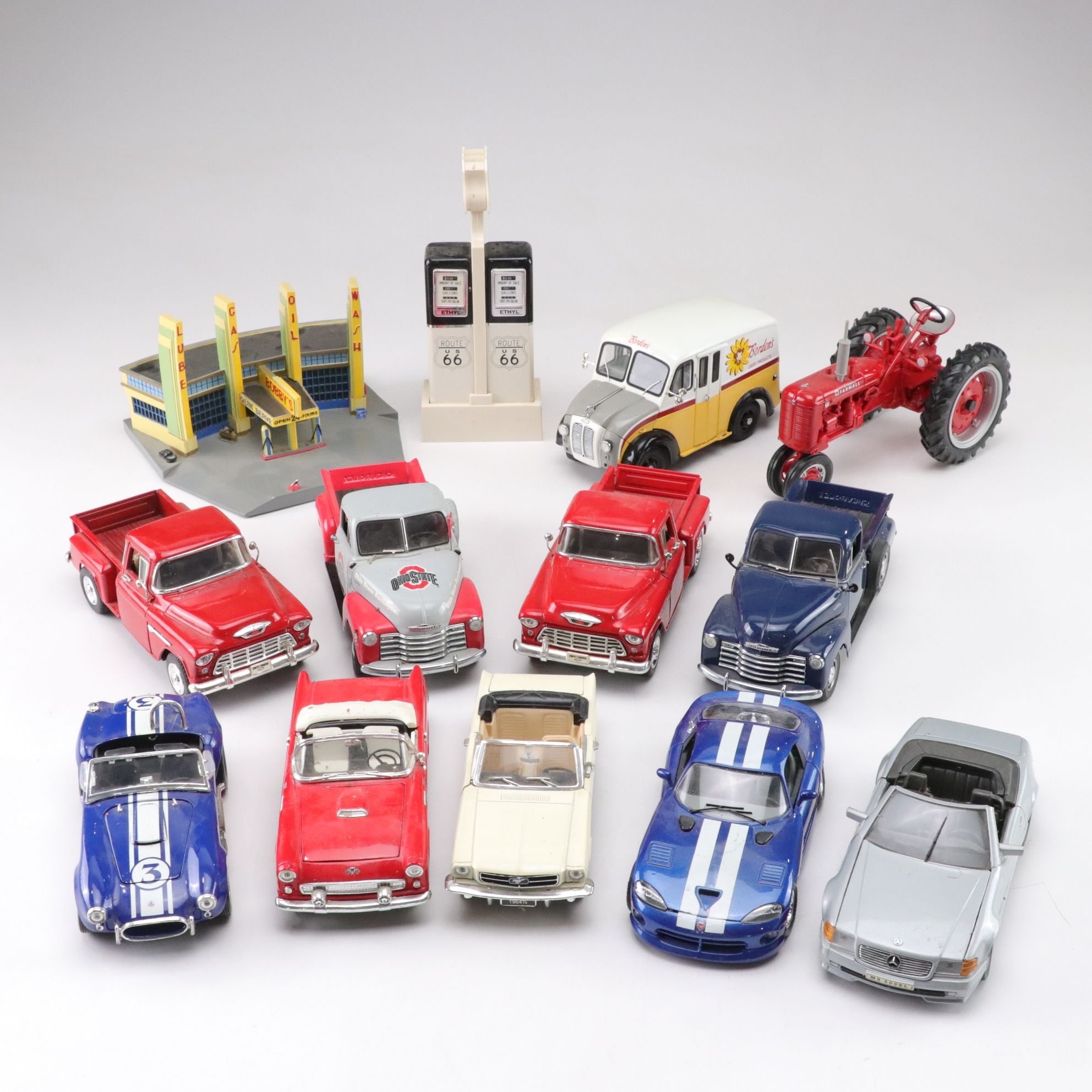 1955 Chevy Stepside with Other Diecast Model Cars and More